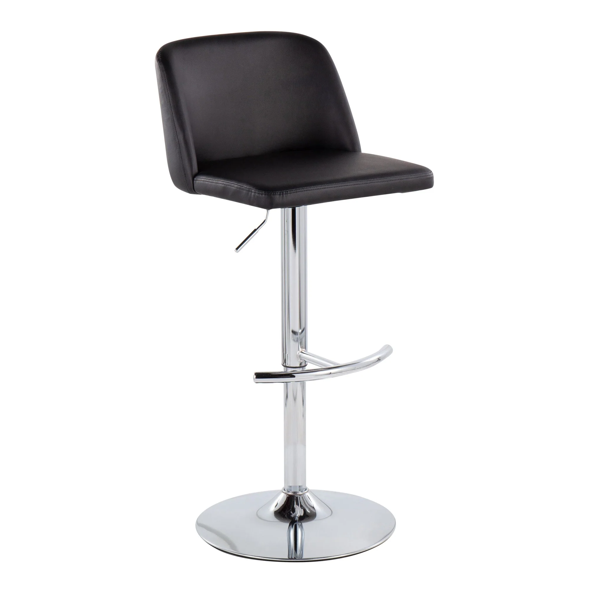 Toriano Adjustable Bar Stool - Set of 2 Black By LumiSource - BS-TORIANOPU-RT2 CHRMBK2 - Image 6