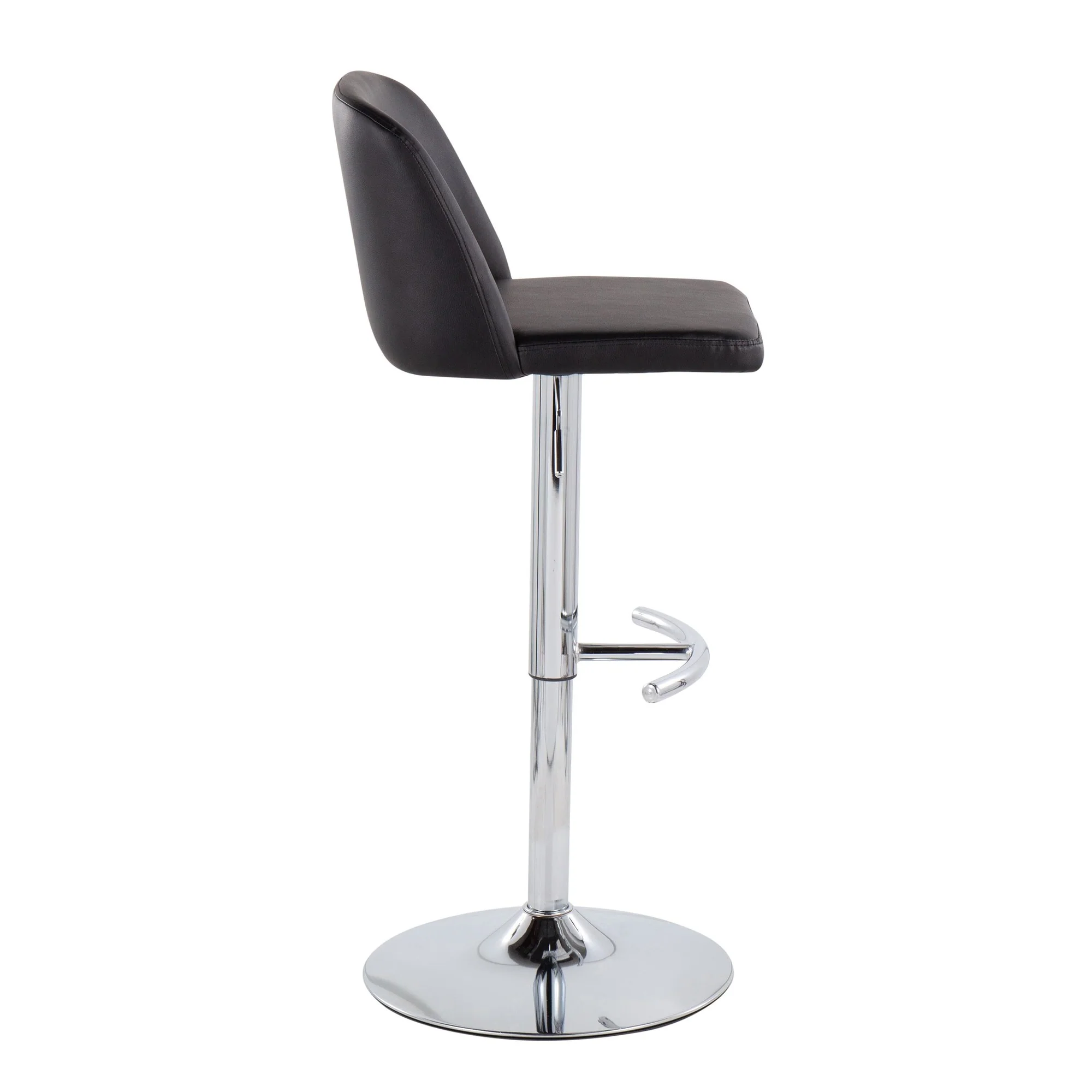 Toriano Adjustable Bar Stool - Set of 2 Black By LumiSource - BS-TORIANOPU-RT2 CHRMBK2 - Image 7