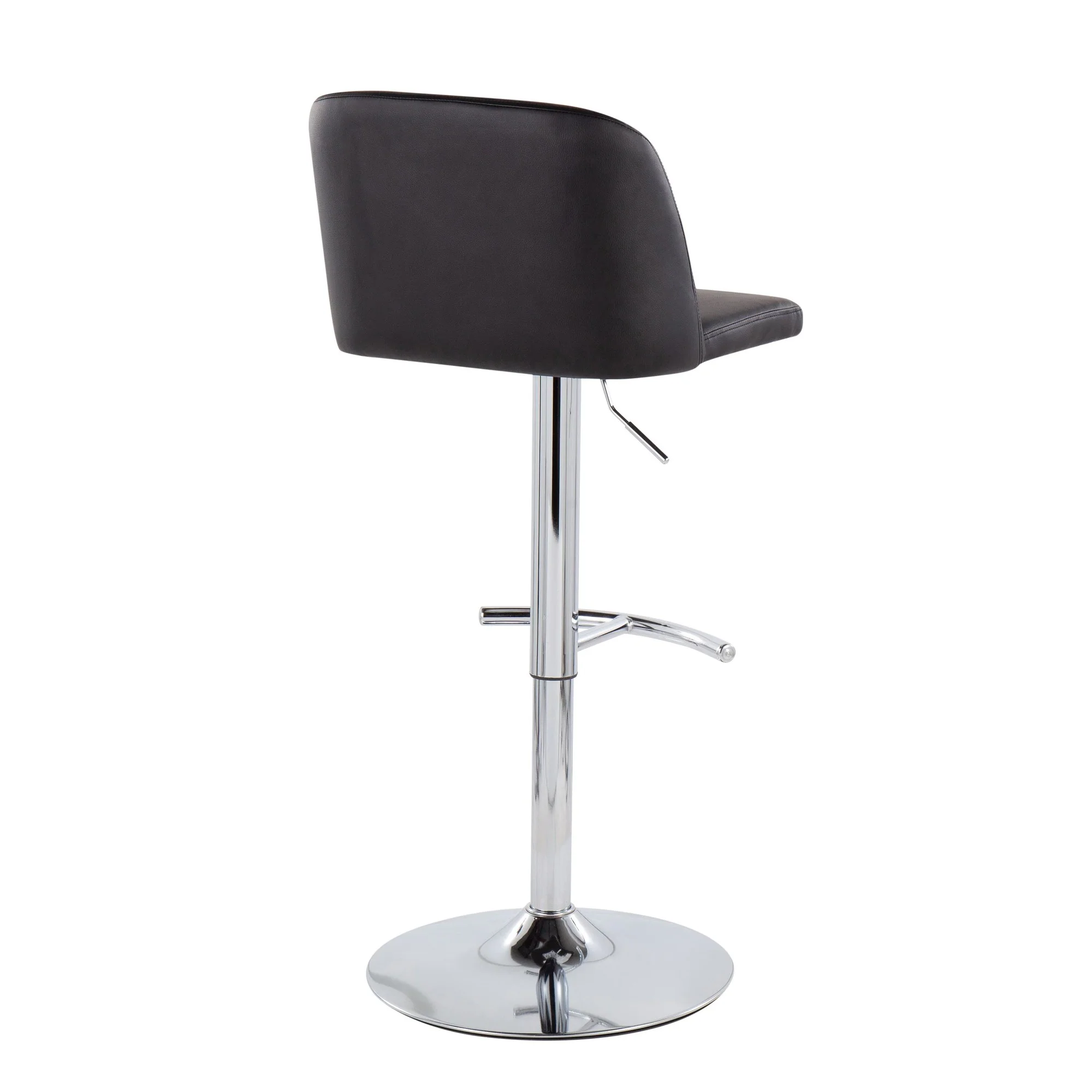 Toriano Adjustable Bar Stool - Set of 2 Black By LumiSource - BS-TORIANOPU-RT2 CHRMBK2 - Image 8