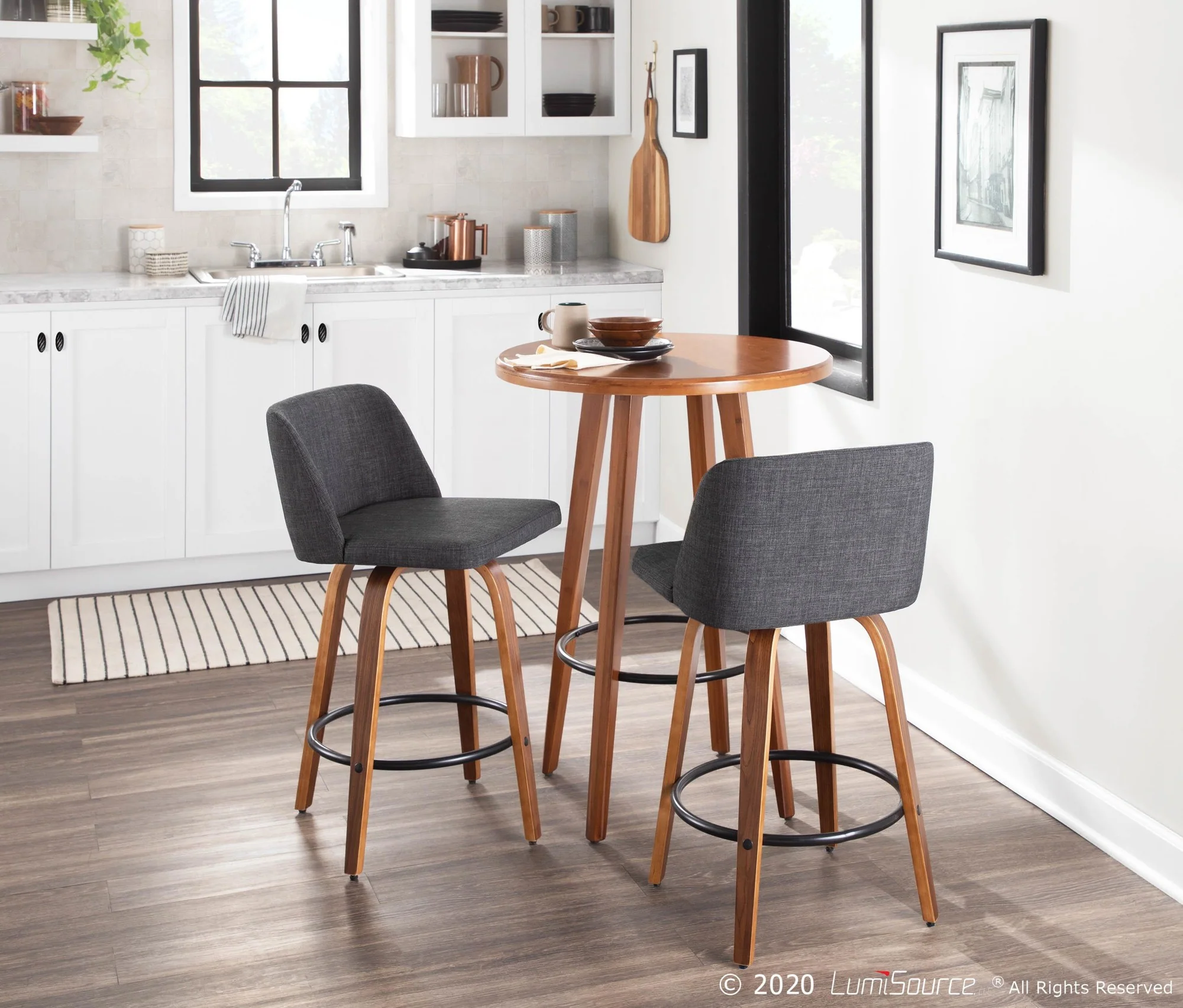 Toriano Counter Stool - Set of 2 Blue By LumiSource - B26-TRNO2Q WLBU2 - Image 16