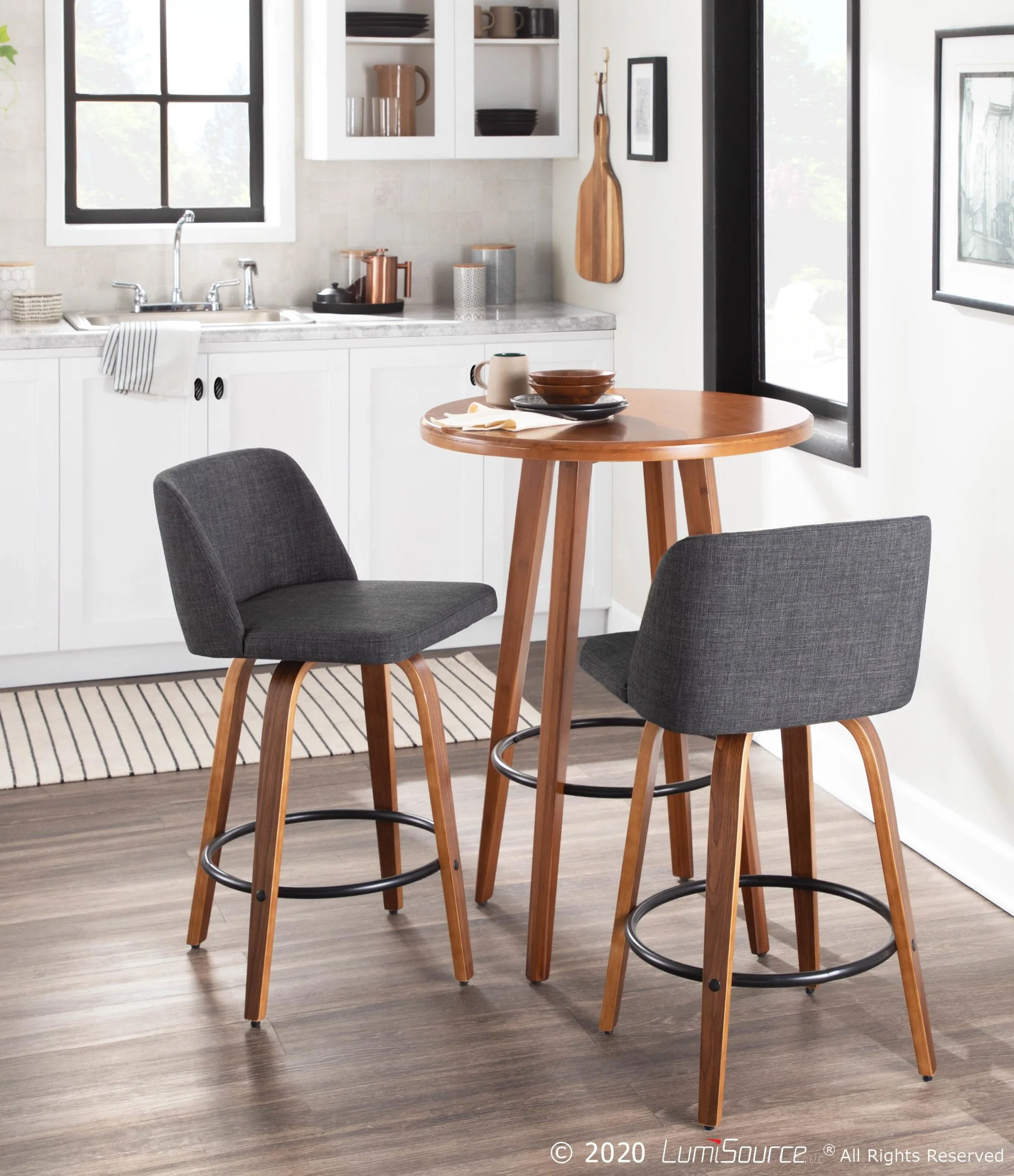 Toriano Counter Stool - Set of 2 Blue By LumiSource - B26-TRNO2Q WLBU2 - Image 17
