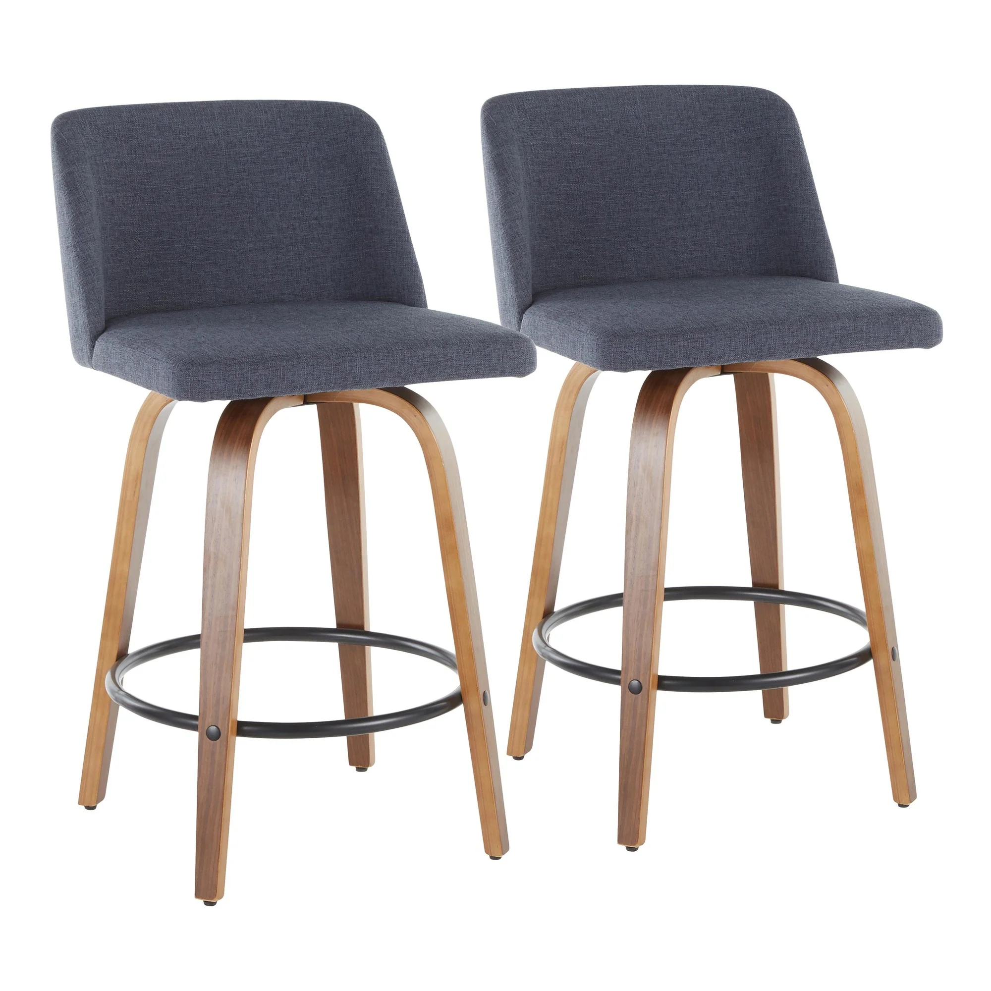 Toriano Counter Stool - Set of 2 Blue By LumiSource - B26-TRNO2Q WLBU2 - Image 2