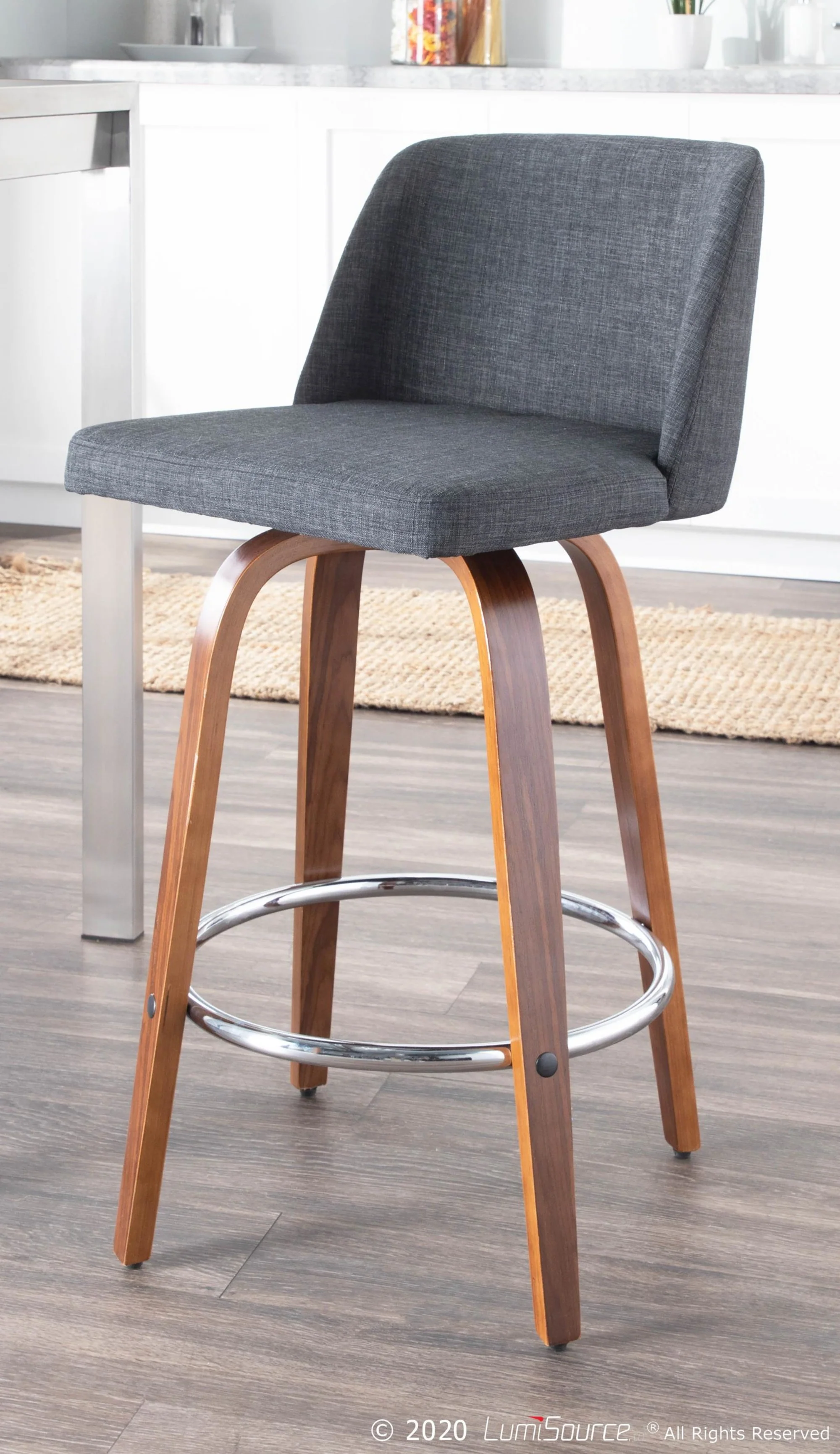 Toriano Counter Stool - Set of 2 Blue By LumiSource - B26-TRNO2R WLBU2 - Image 16