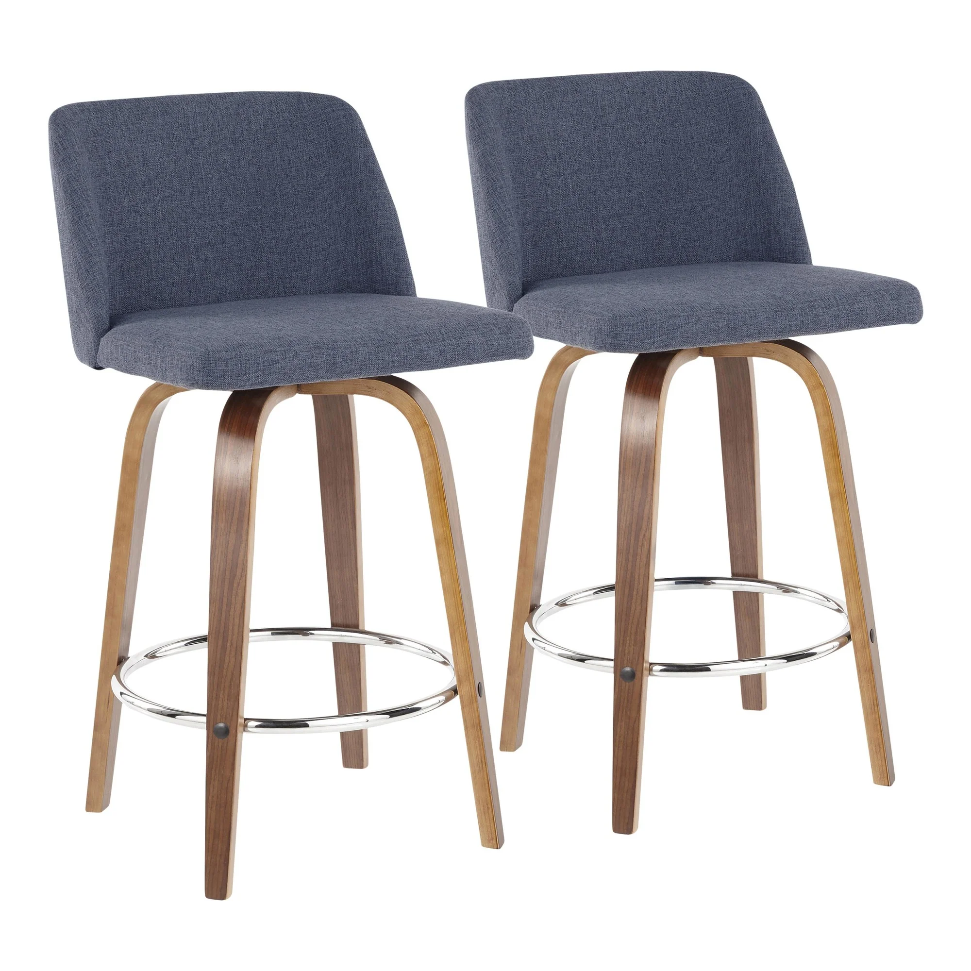 Toriano Counter Stool - Set of 2 Blue By LumiSource - B26-TRNO2R WLBU2 - Image 2