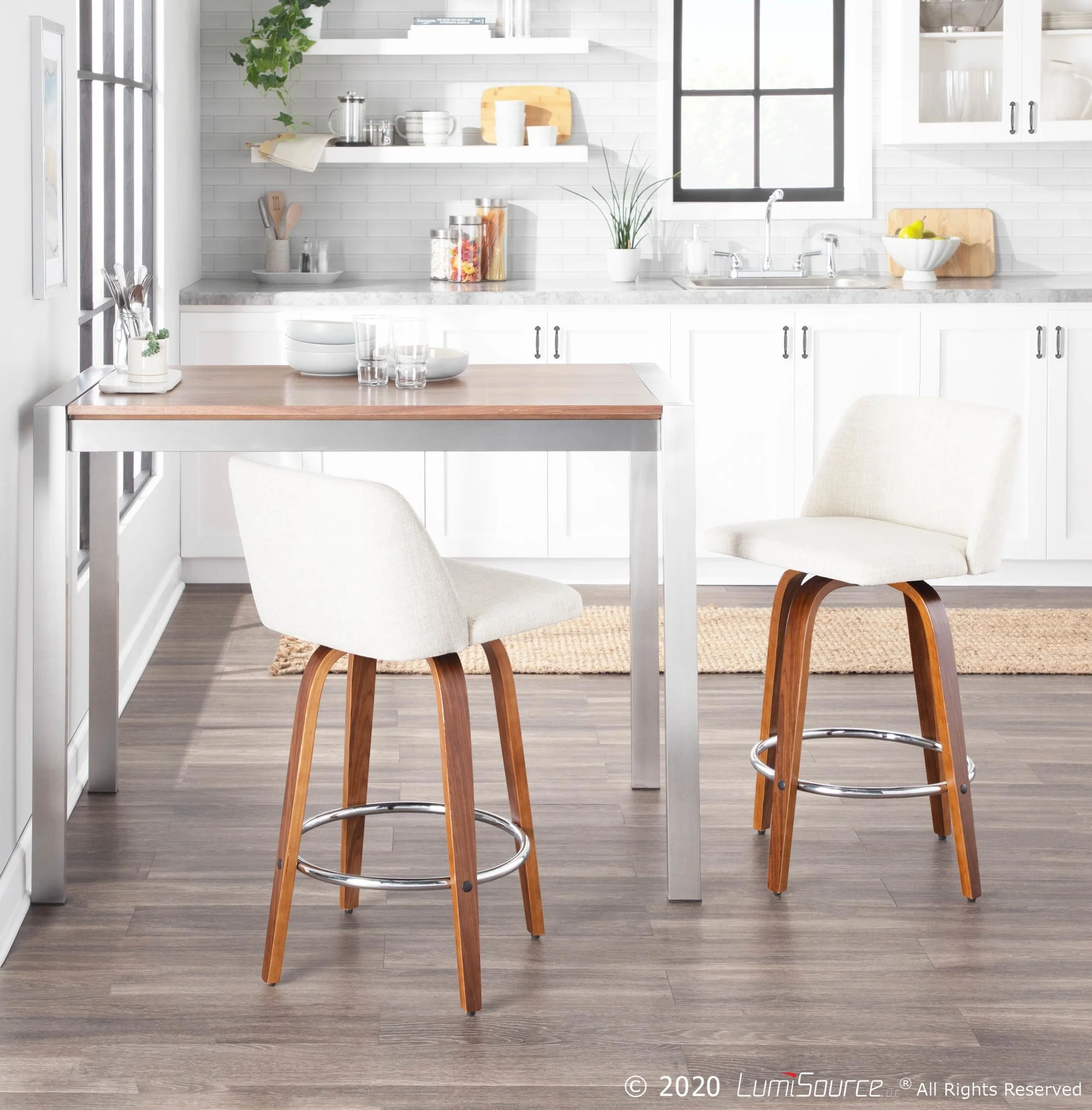 Toriano Counter Stool - Set of 2 Blue By LumiSource - B26-TRNO2R WLBU2 - Image 26