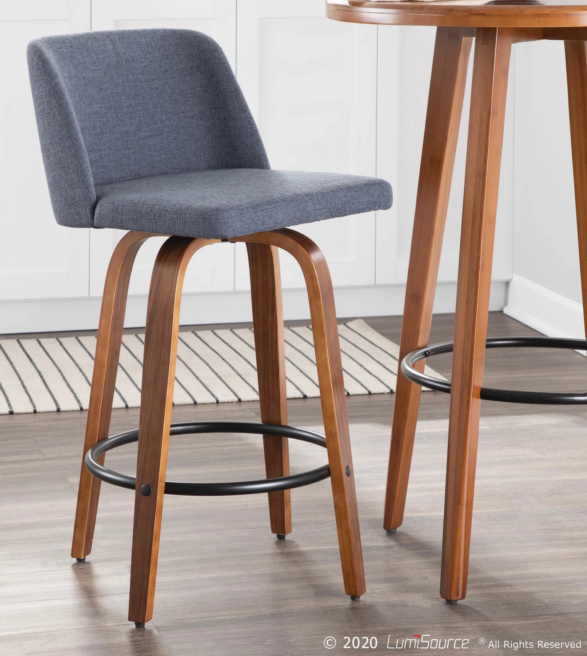 Toriano Counter Stool - Set of 2 Blue By LumiSource - B26-TRNO2R WLBU2 - Image 6