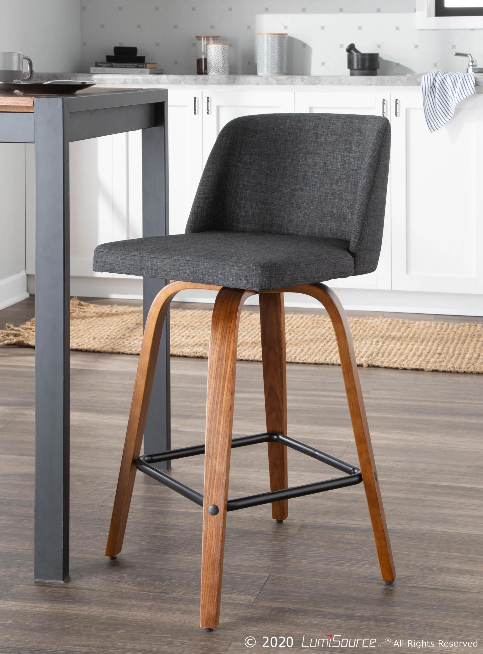 Toriano Counter Stool - Set of 2 Blue By LumiSource - B26-TRNO2X WLBU2 - Image 14