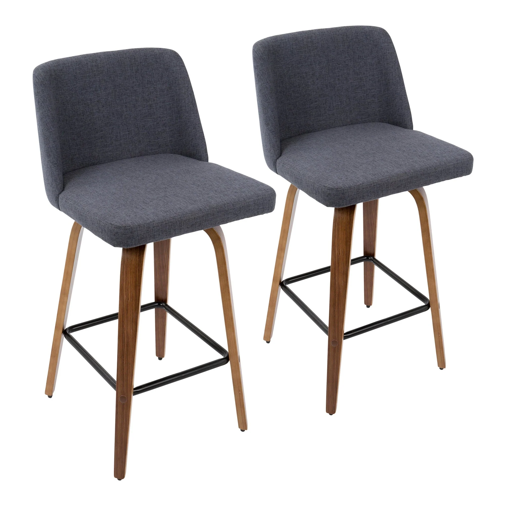 Toriano Counter Stool - Set of 2 Blue By LumiSource - B26-TRNO2X WLBU2 - Image 2