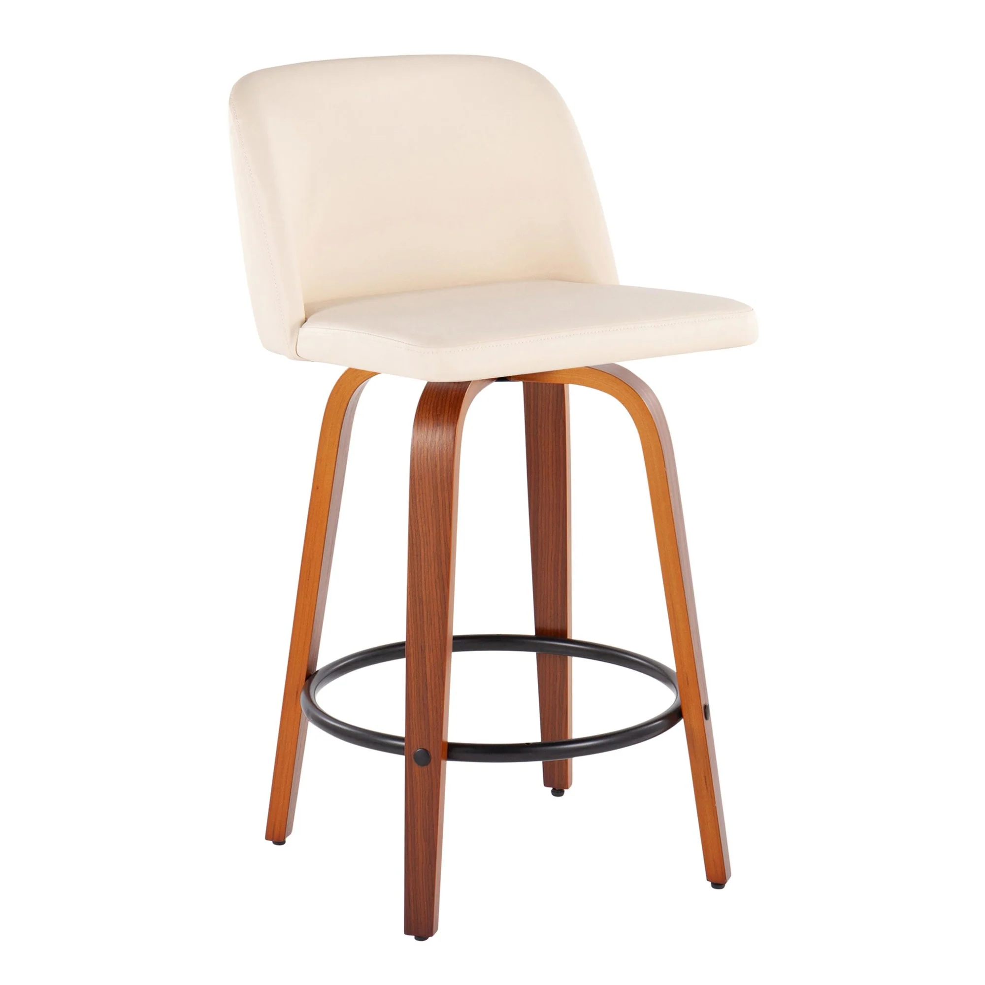 Toriano Fixed-Height Counter Stool - Set of 2 Black By LumiSource - B26-TRNOPU-SWVQ2 WLBK2 - Image 11