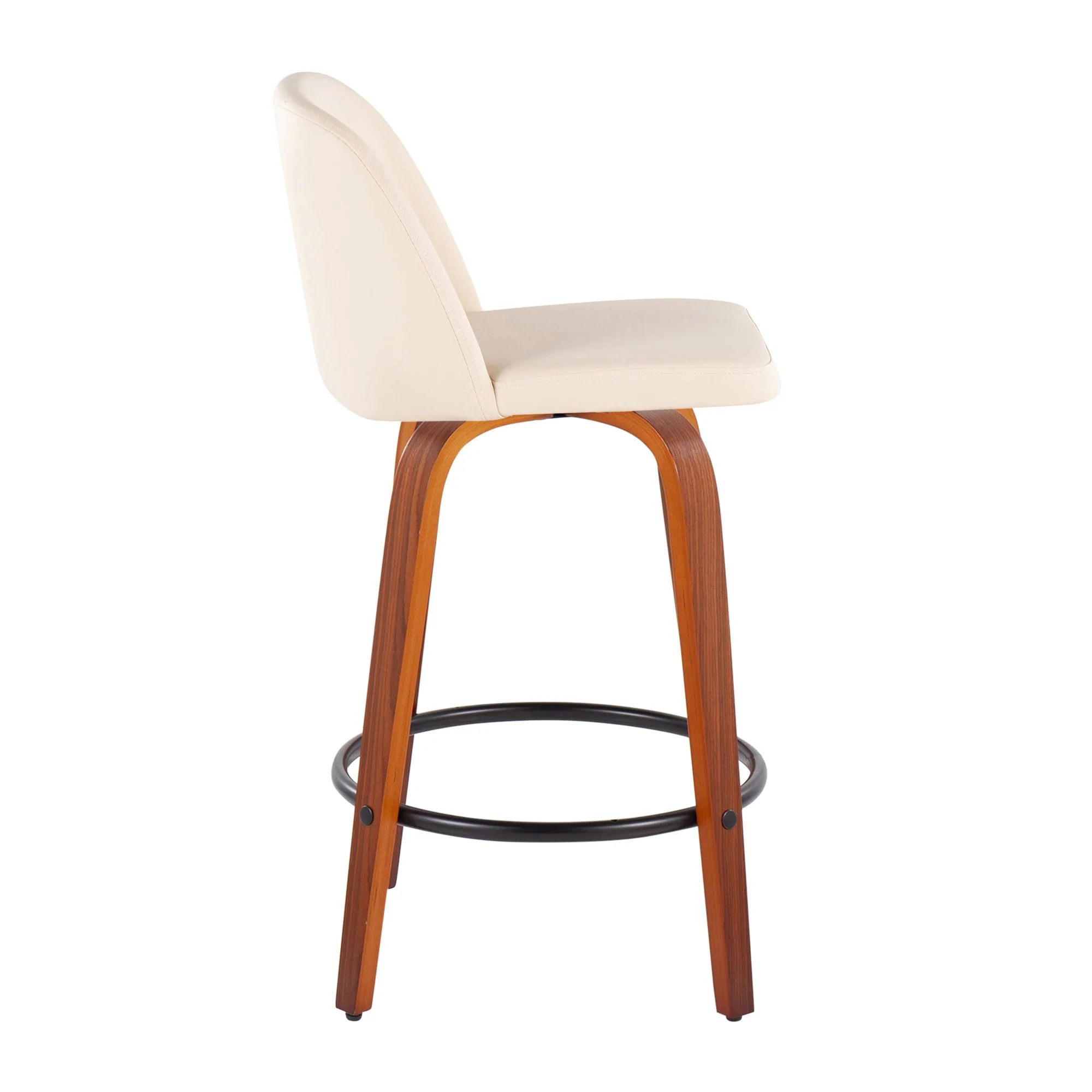 Toriano Fixed-Height Counter Stool - Set of 2 Black By LumiSource - B26-TRNOPU-SWVQ2 WLBK2 - Image 12