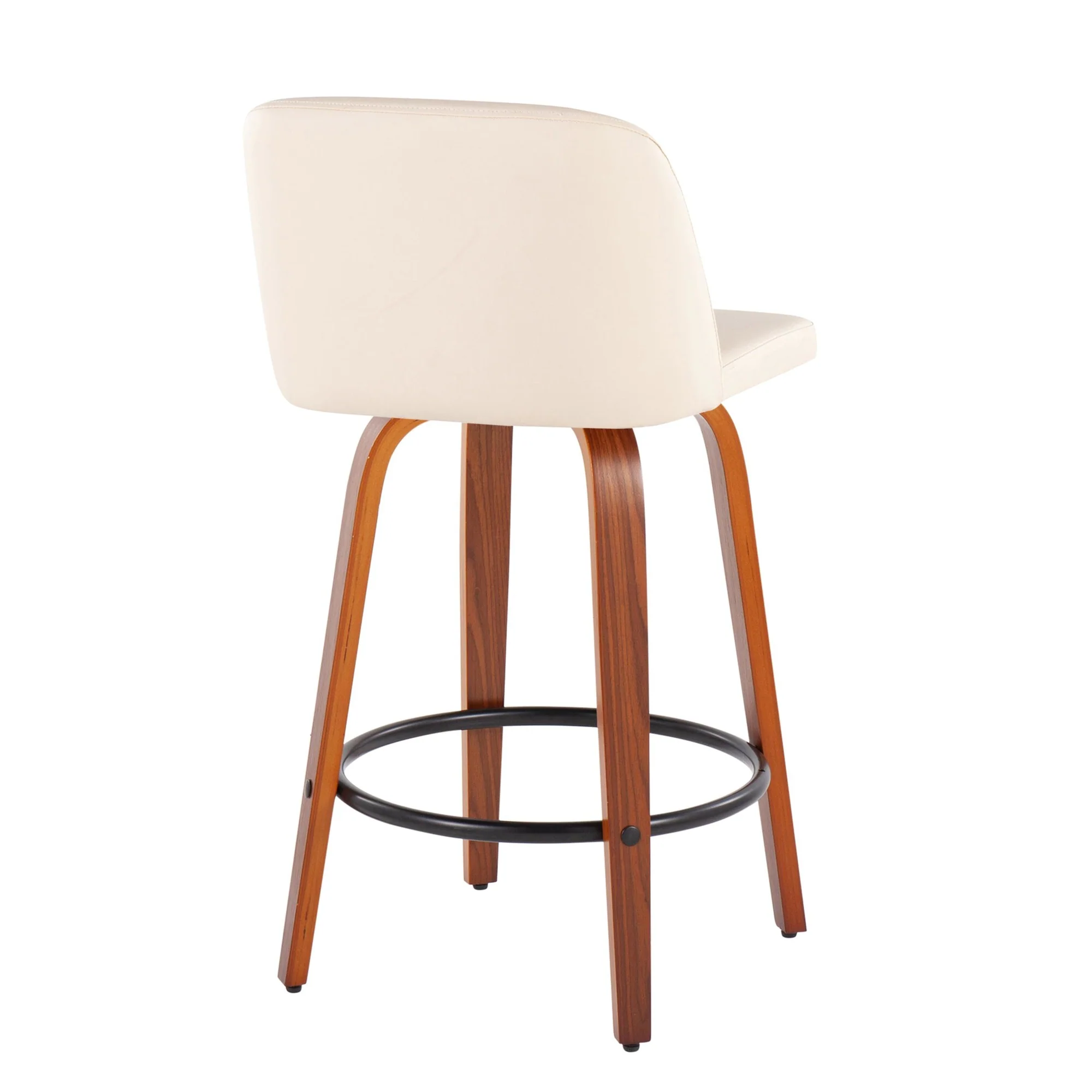 Toriano Fixed-Height Counter Stool - Set of 2 Black By LumiSource - B26-TRNOPU-SWVQ2 WLBK2 - Image 13