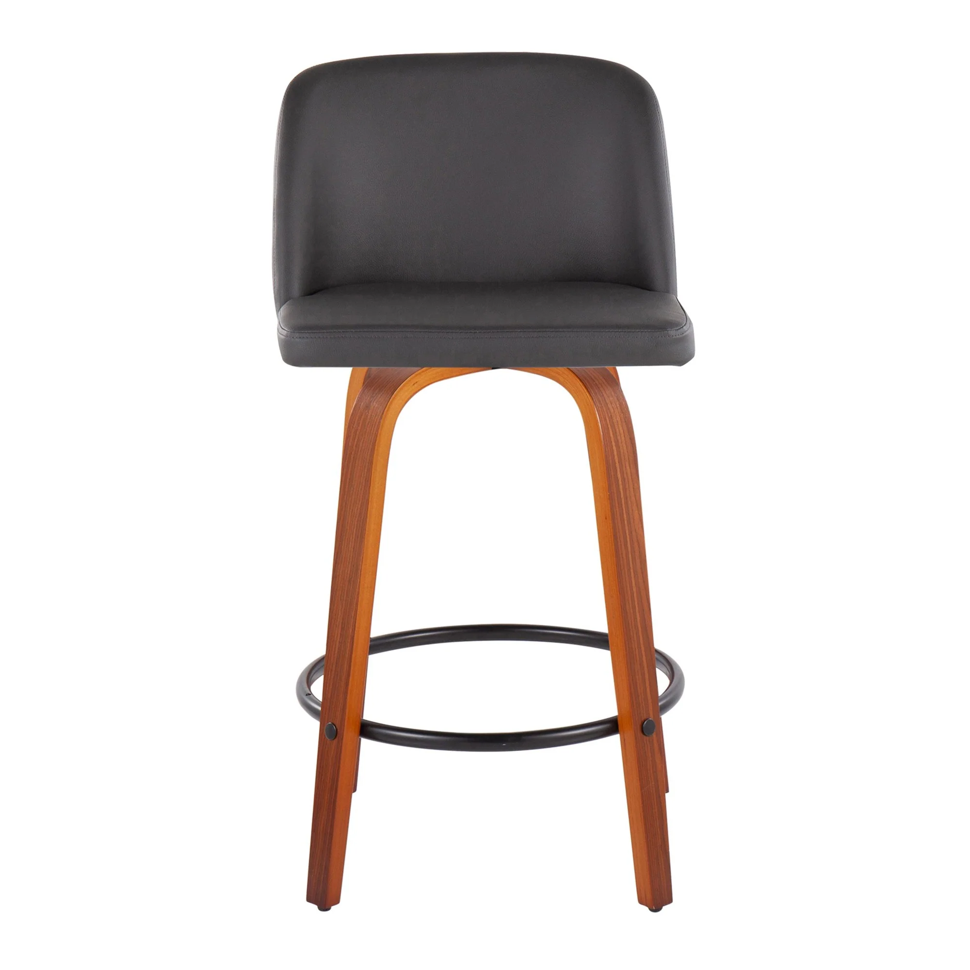 Toriano Fixed-Height Counter Stool - Set of 2 Black By LumiSource - B26-TRNOPU-SWVQ2 WLBK2 - Image 16