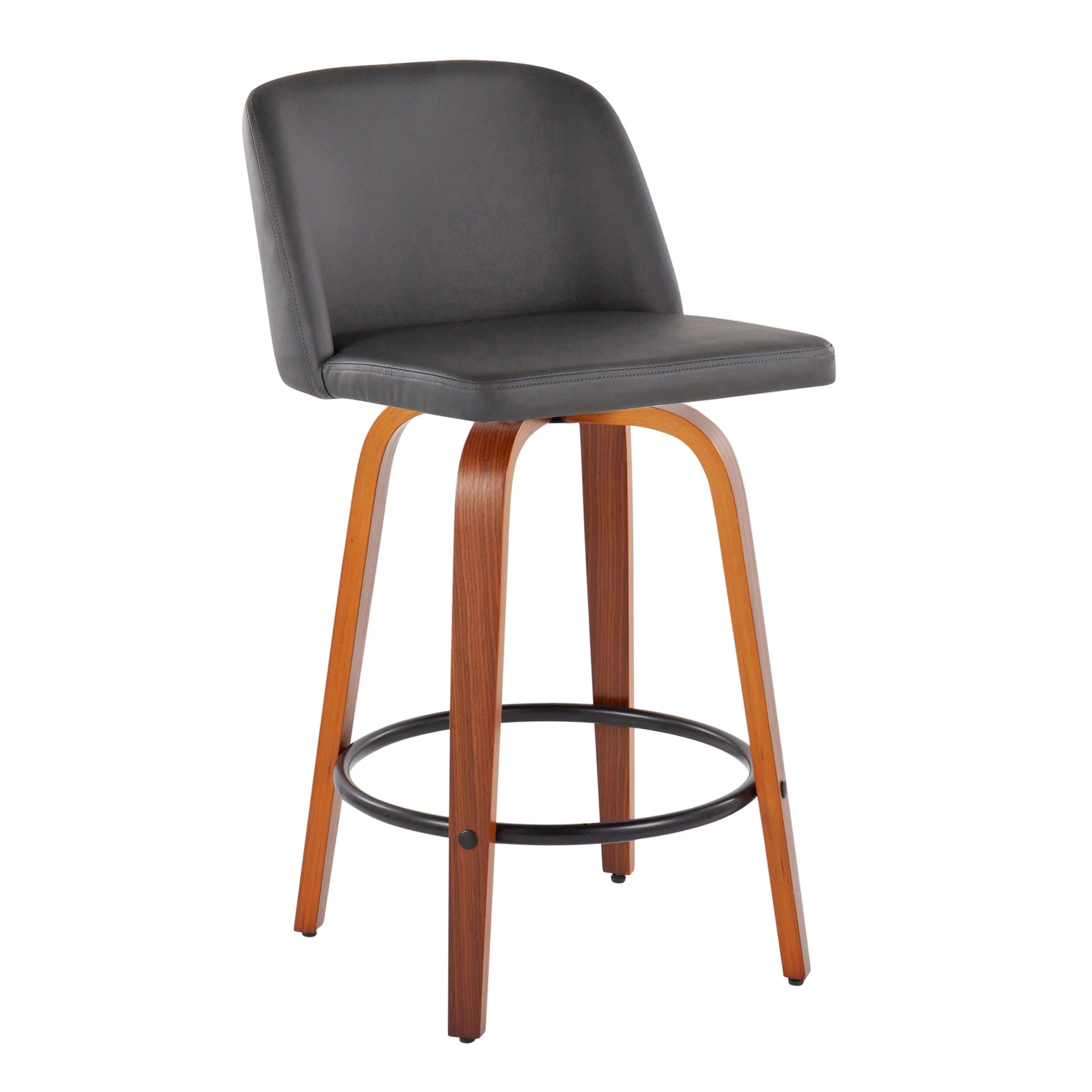 Toriano Fixed-Height Counter Stool - Set of 2 Black By LumiSource - B26-TRNOPU-SWVQ2 WLBK2 - Image 18