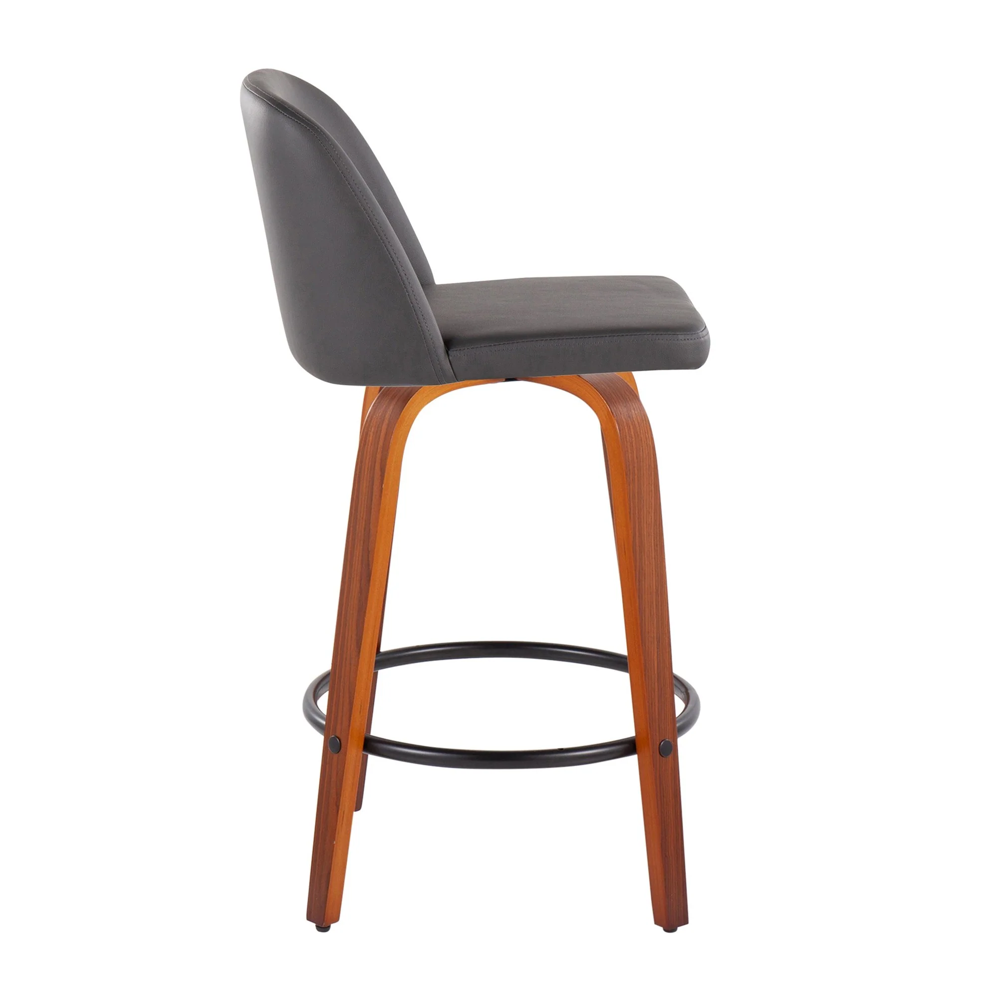 Toriano Fixed-Height Counter Stool - Set of 2 Black By LumiSource - B26-TRNOPU-SWVQ2 WLBK2 - Image 19