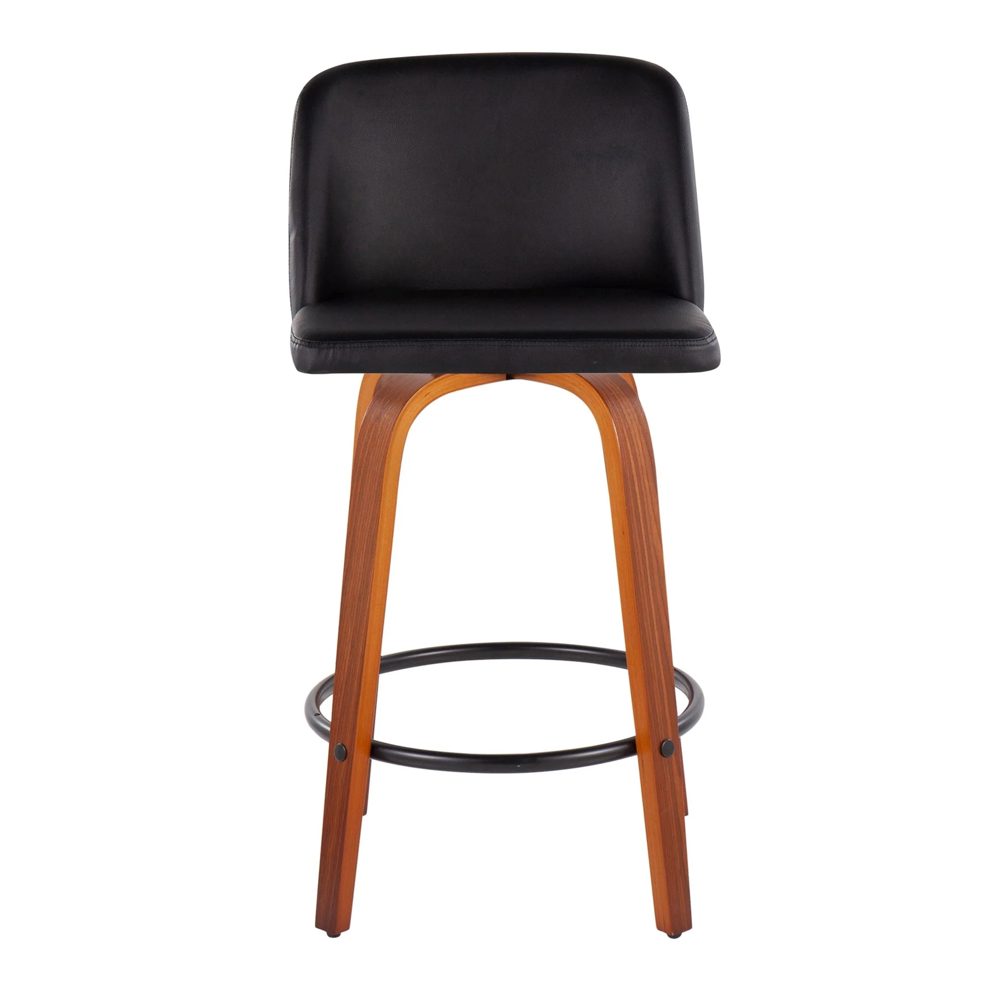 Toriano Fixed-Height Counter Stool - Set of 2 Black By LumiSource - B26-TRNOPU-SWVQ2 WLBK2 - Image 2
