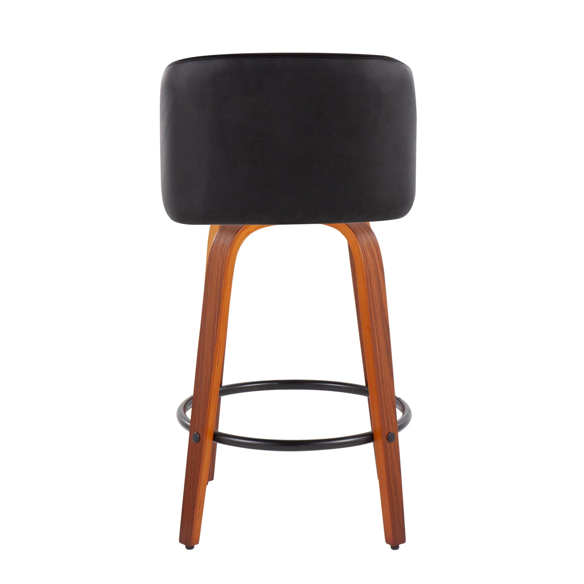 Toriano Fixed-Height Counter Stool - Set of 2 Black By LumiSource - B26-TRNOPU-SWVQ2 WLBK2 - Image 7