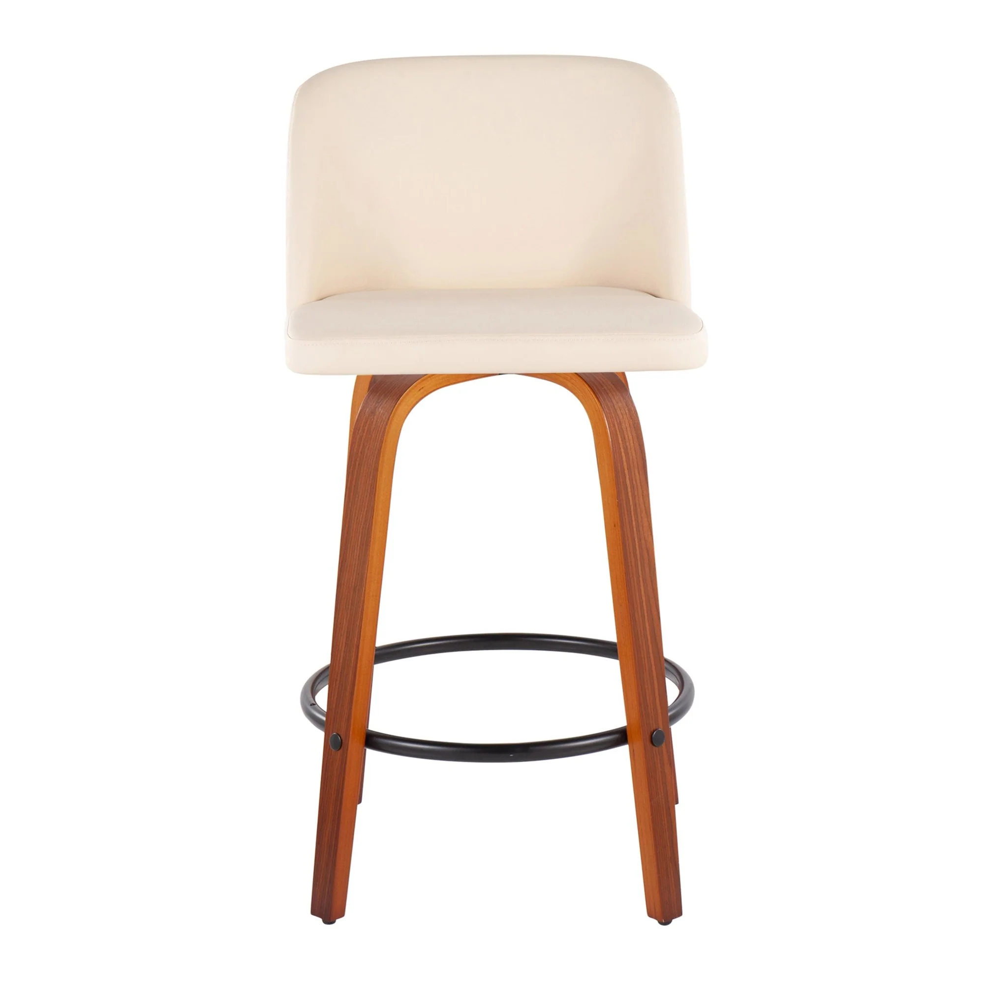 Toriano Fixed-Height Counter Stool - Set of 2 Black By LumiSource - B26-TRNOPU-SWVQ2 WLBK2 - Image 9