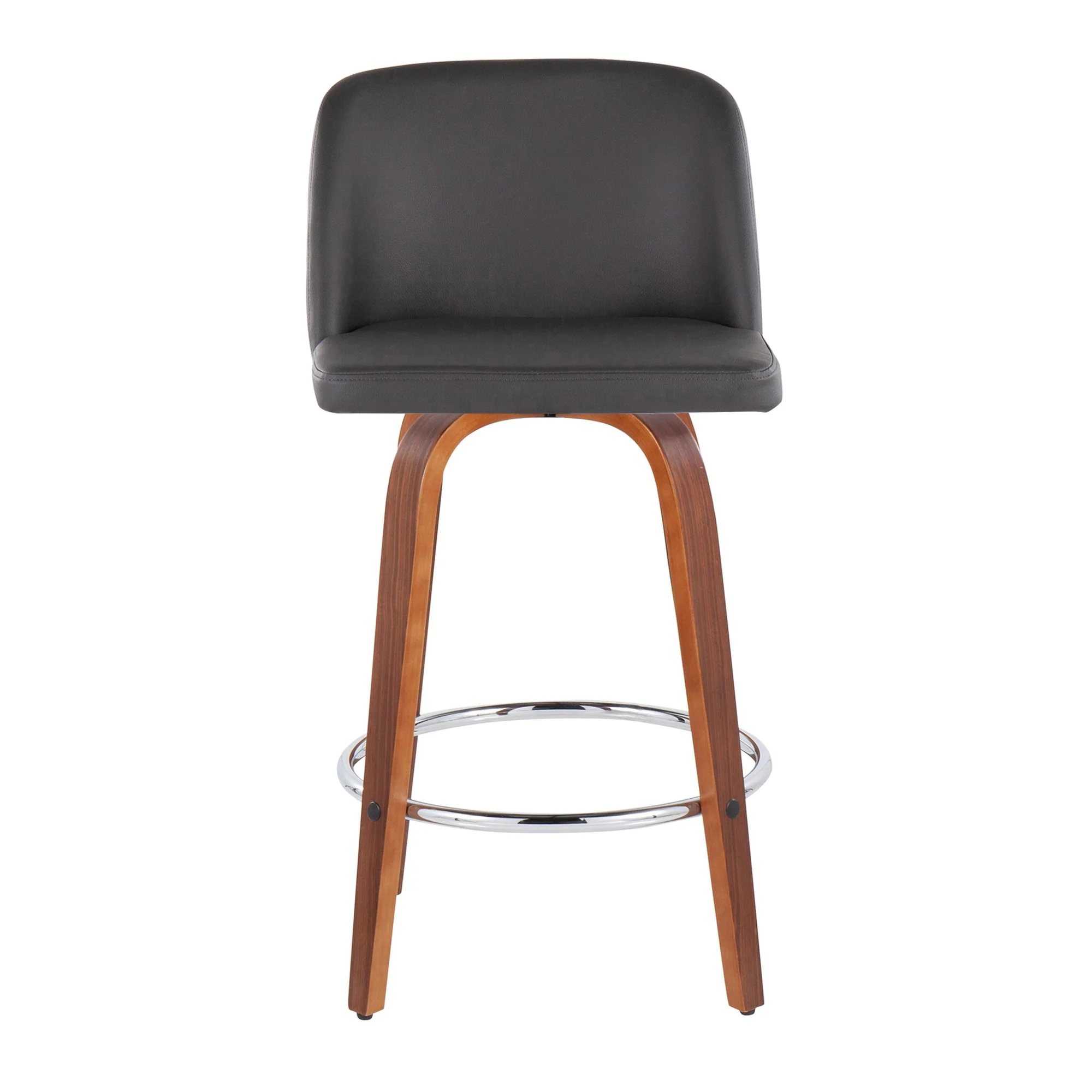 Toriano Fixed-Height Counter Stool - Set of 2 Black By LumiSource - B26-TRNOPU-SWVR2 WLBK2 - Image 16