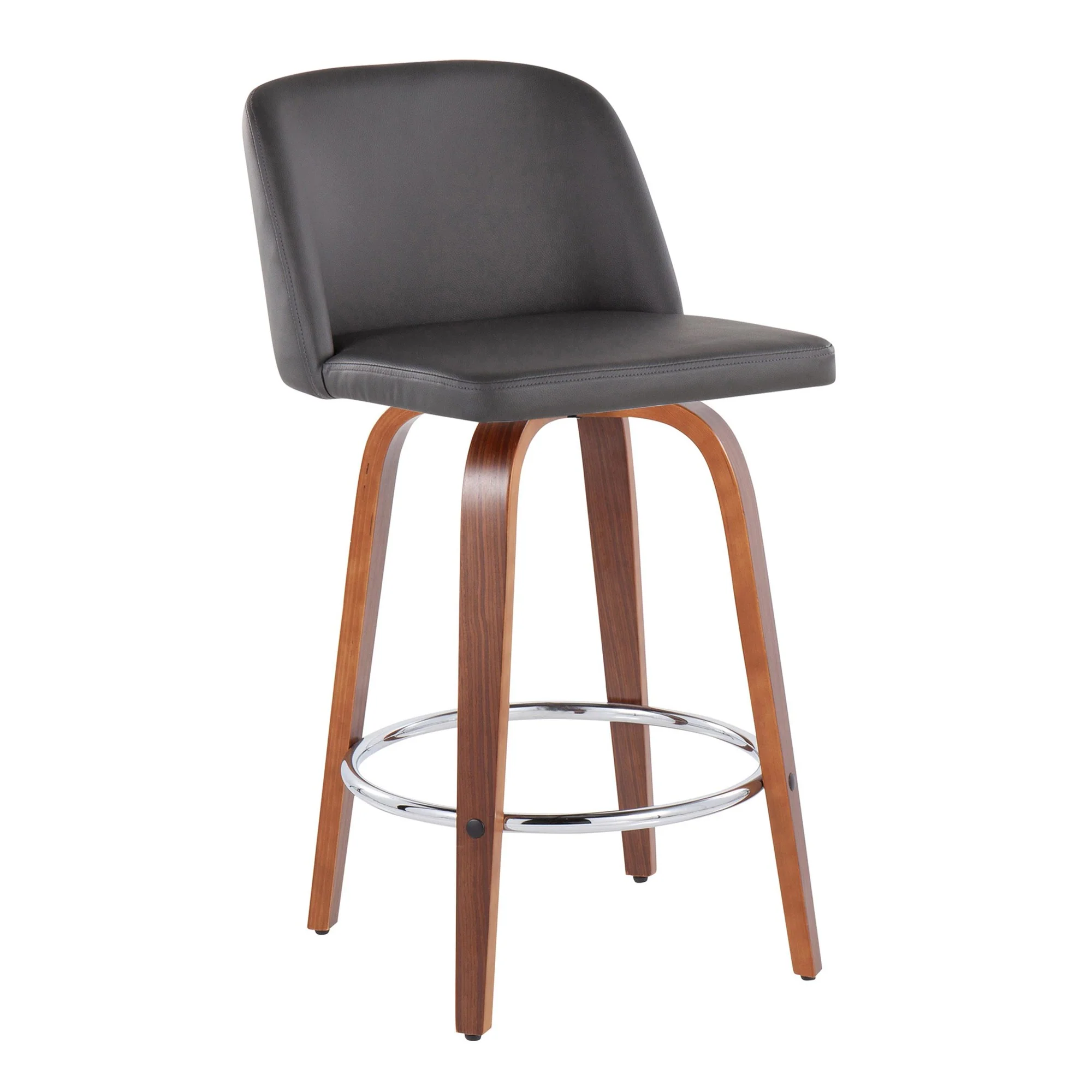 Toriano Fixed-Height Counter Stool - Set of 2 Black By LumiSource - B26-TRNOPU-SWVR2 WLBK2 - Image 18