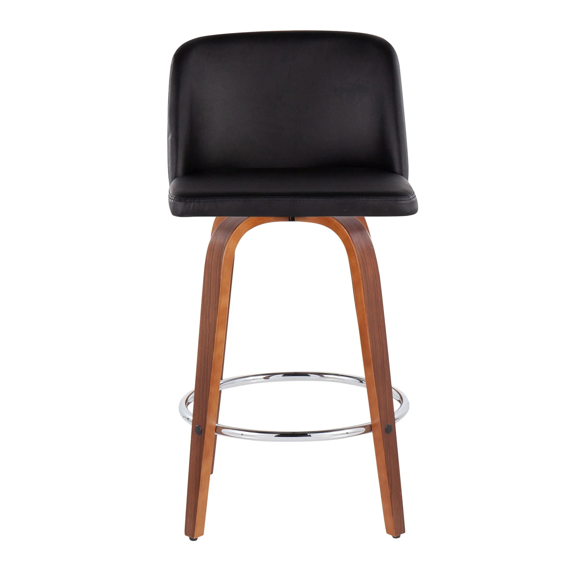Toriano Fixed-Height Counter Stool - Set of 2 Black By LumiSource - B26-TRNOPU-SWVR2 WLBK2 - Image 2