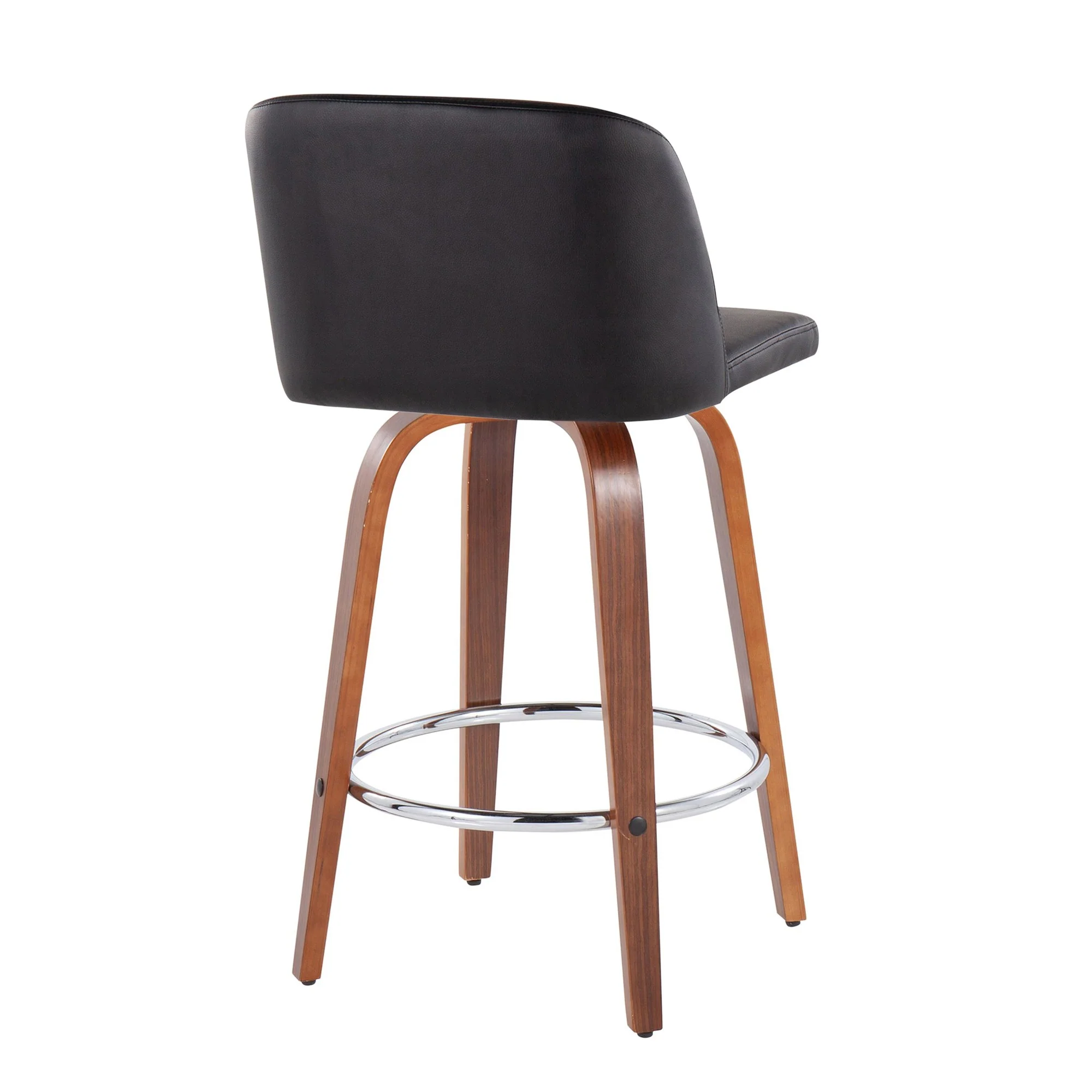 Toriano Fixed-Height Counter Stool - Set of 2 Black By LumiSource - B26-TRNOPU-SWVR2 WLBK2 - Image 6