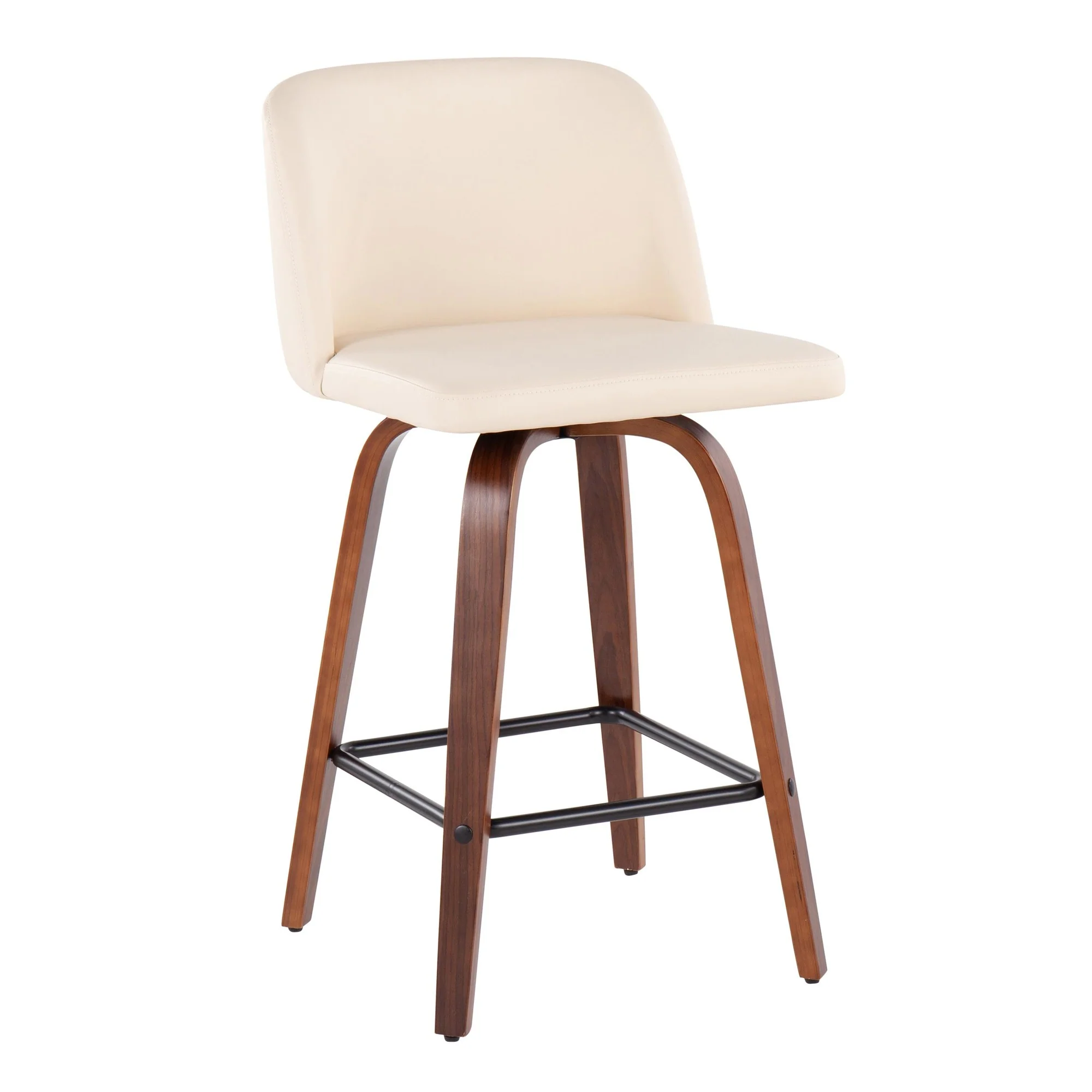 Toriano Fixed-Height Counter Stool - Set of 2 Black By LumiSource - B26-TRNOPU-SWVX2 WLBK2 - Image 13
