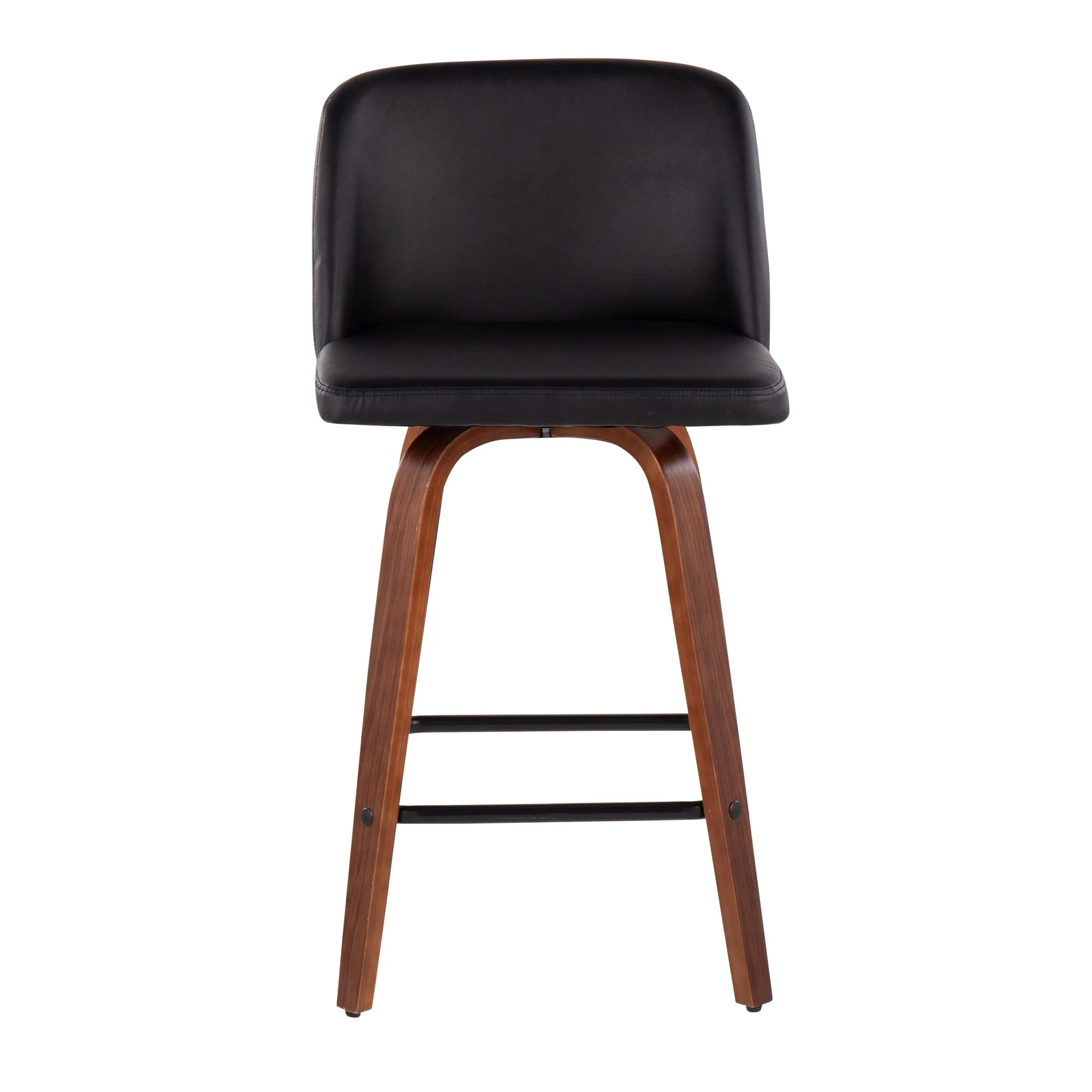 Toriano Fixed-Height Counter Stool - Set of 2 Black By LumiSource - B26-TRNOPU-SWVX2 WLBK2 - Image 2