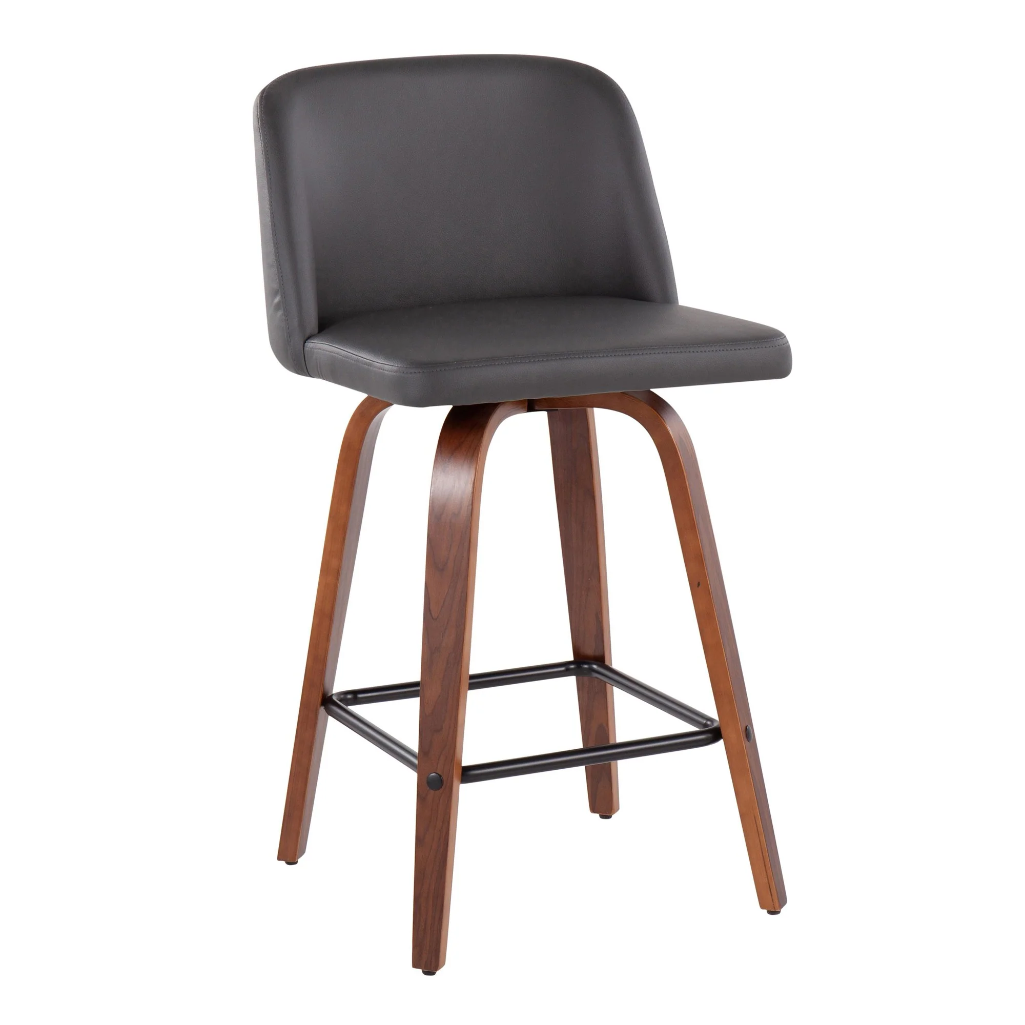 Toriano Fixed-Height Counter Stool - Set of 2 Black By LumiSource - B26-TRNOPU-SWVX2 WLBK2 - Image 21