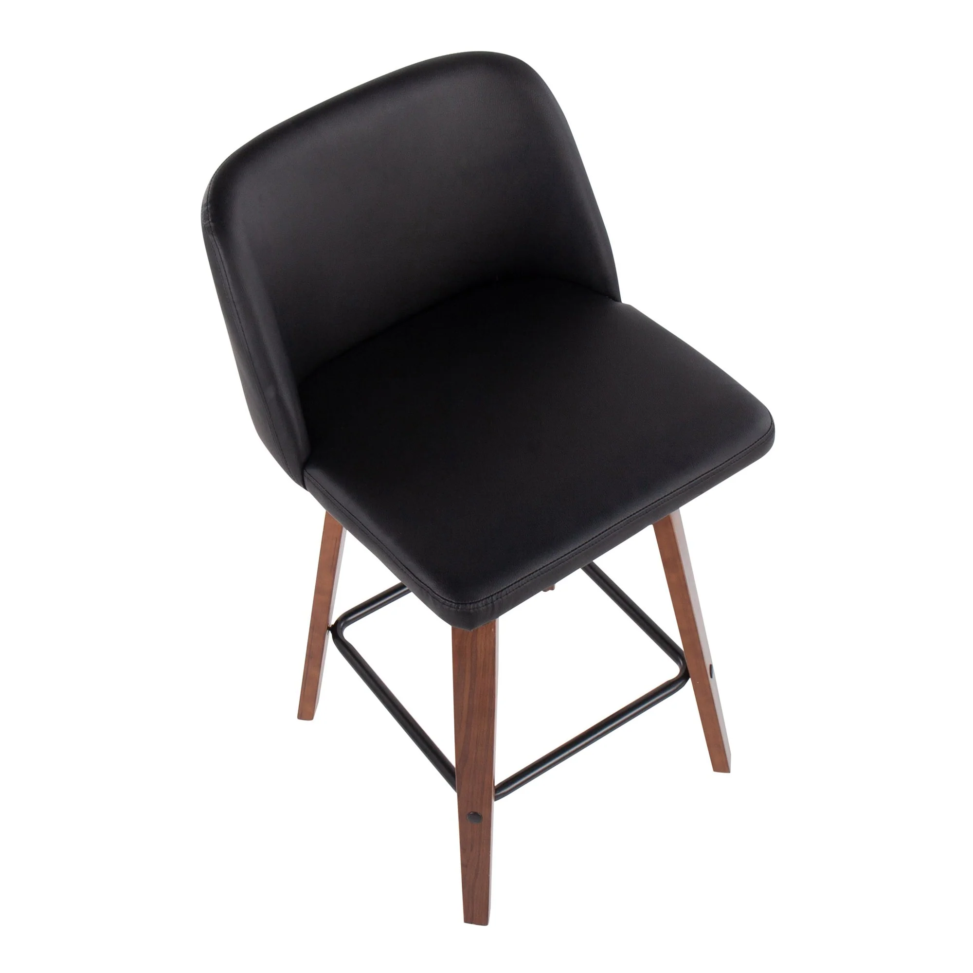 Toriano Fixed-Height Counter Stool - Set of 2 Black By LumiSource - B26-TRNOPU-SWVX2 WLBK2 - Image 3