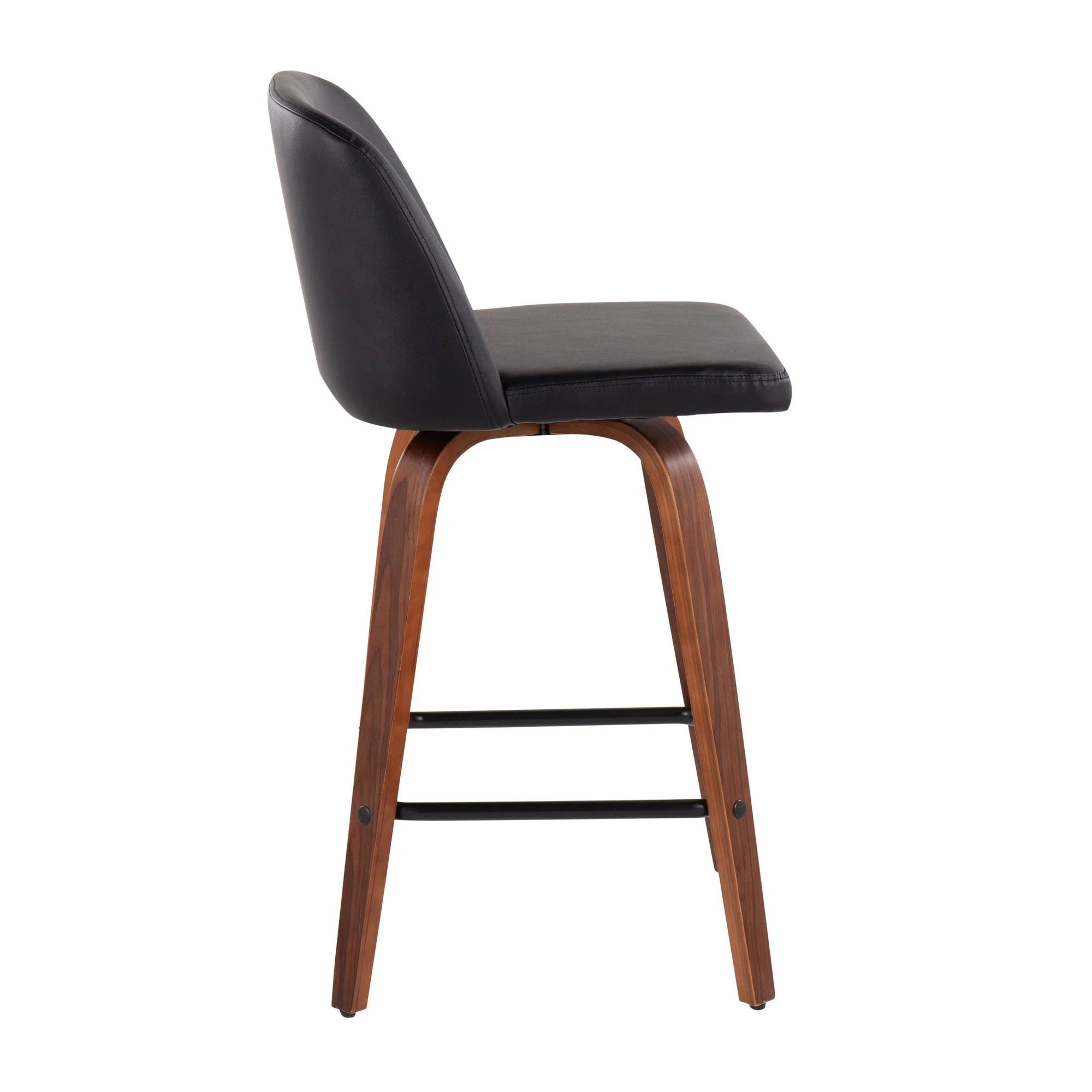 Toriano Fixed-Height Counter Stool - Set of 2 Black By LumiSource - B26-TRNOPU-SWVX2 WLBK2 - Image 6