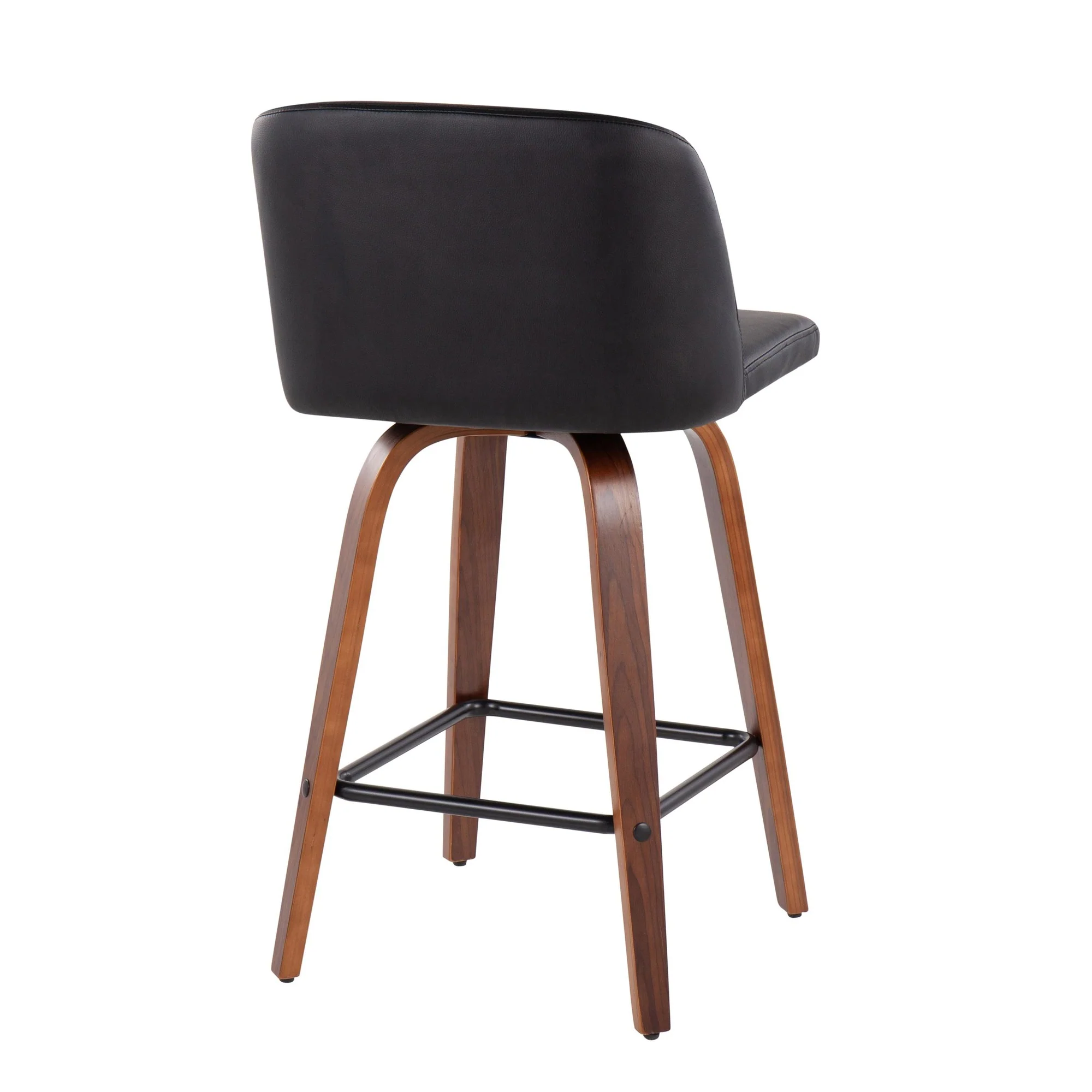Toriano Fixed-Height Counter Stool - Set of 2 Black By LumiSource - B26-TRNOPU-SWVX2 WLBK2 - Image 7