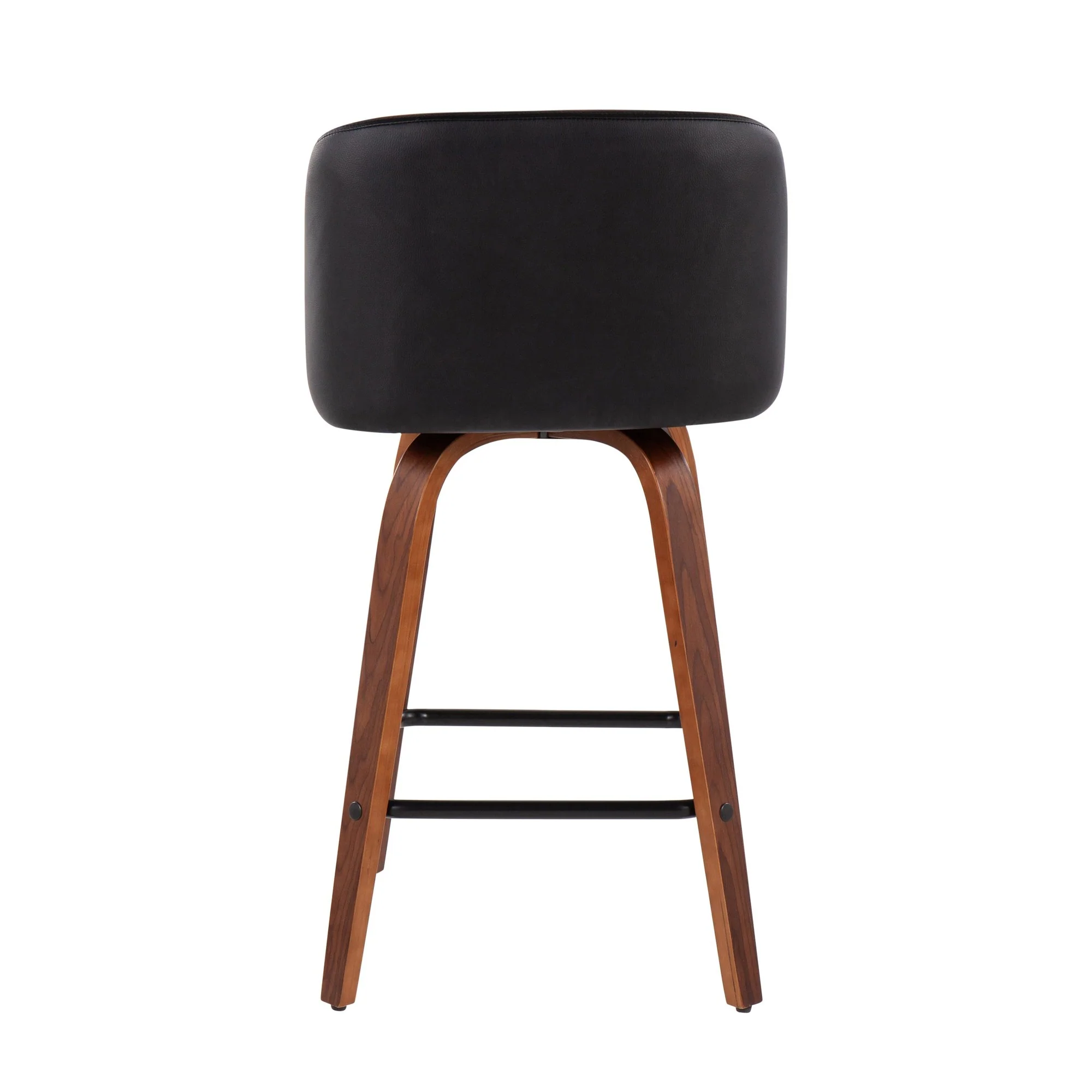 Toriano Fixed-Height Counter Stool - Set of 2 Black By LumiSource - B26-TRNOPU-SWVX2 WLBK2 - Image 8