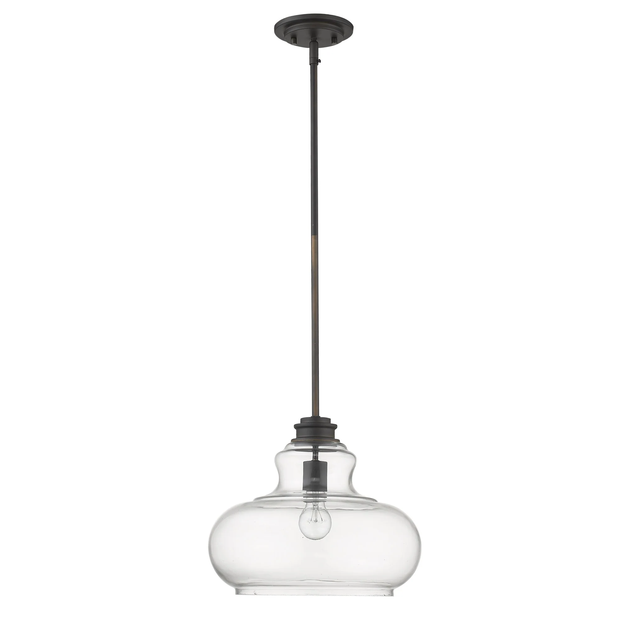 Torrel 1-Light Oil-Rubbed Bronze Pendant By Homeroots - Image 2