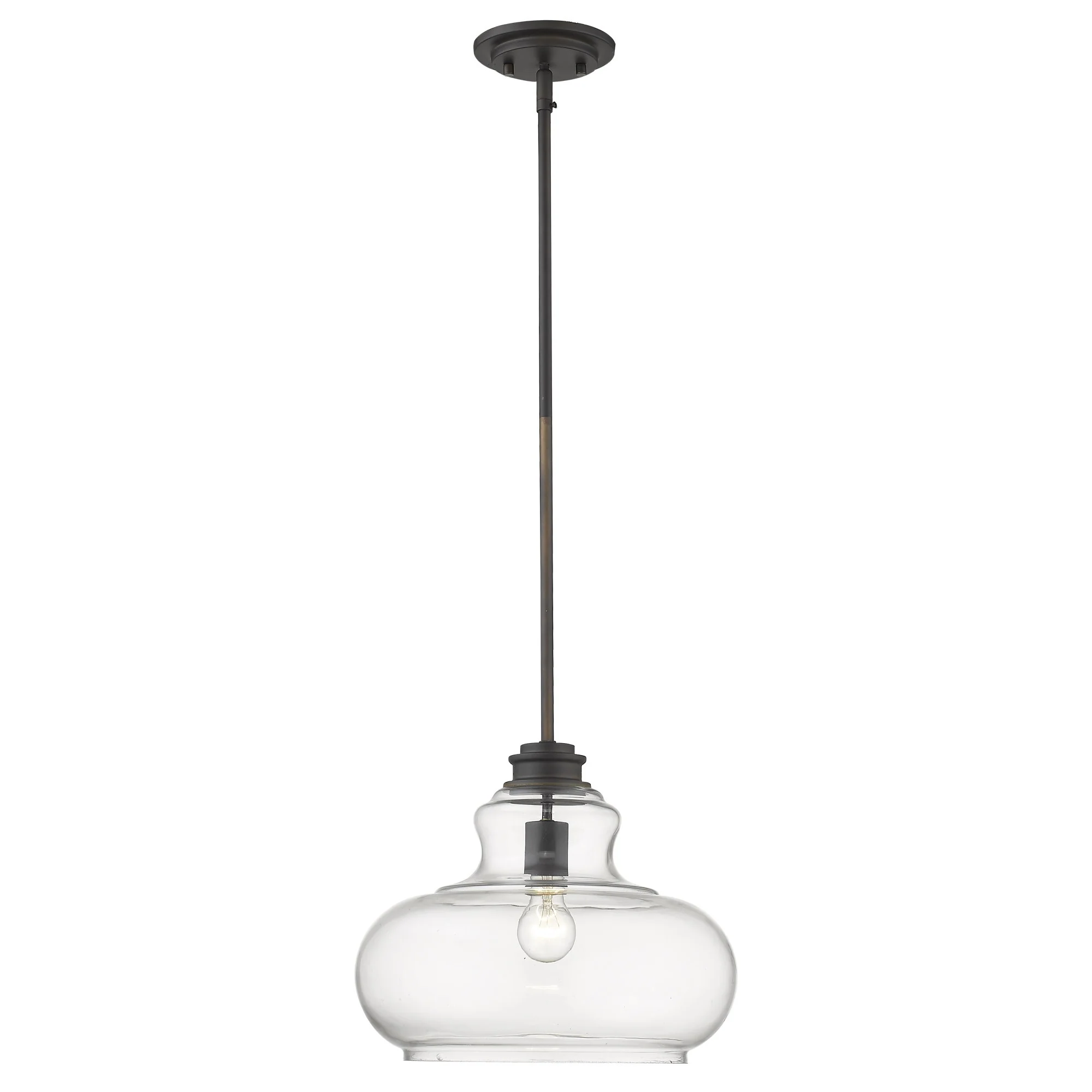 Torrel 1-Light Oil-Rubbed Bronze Pendant By Homeroots - Image 3
