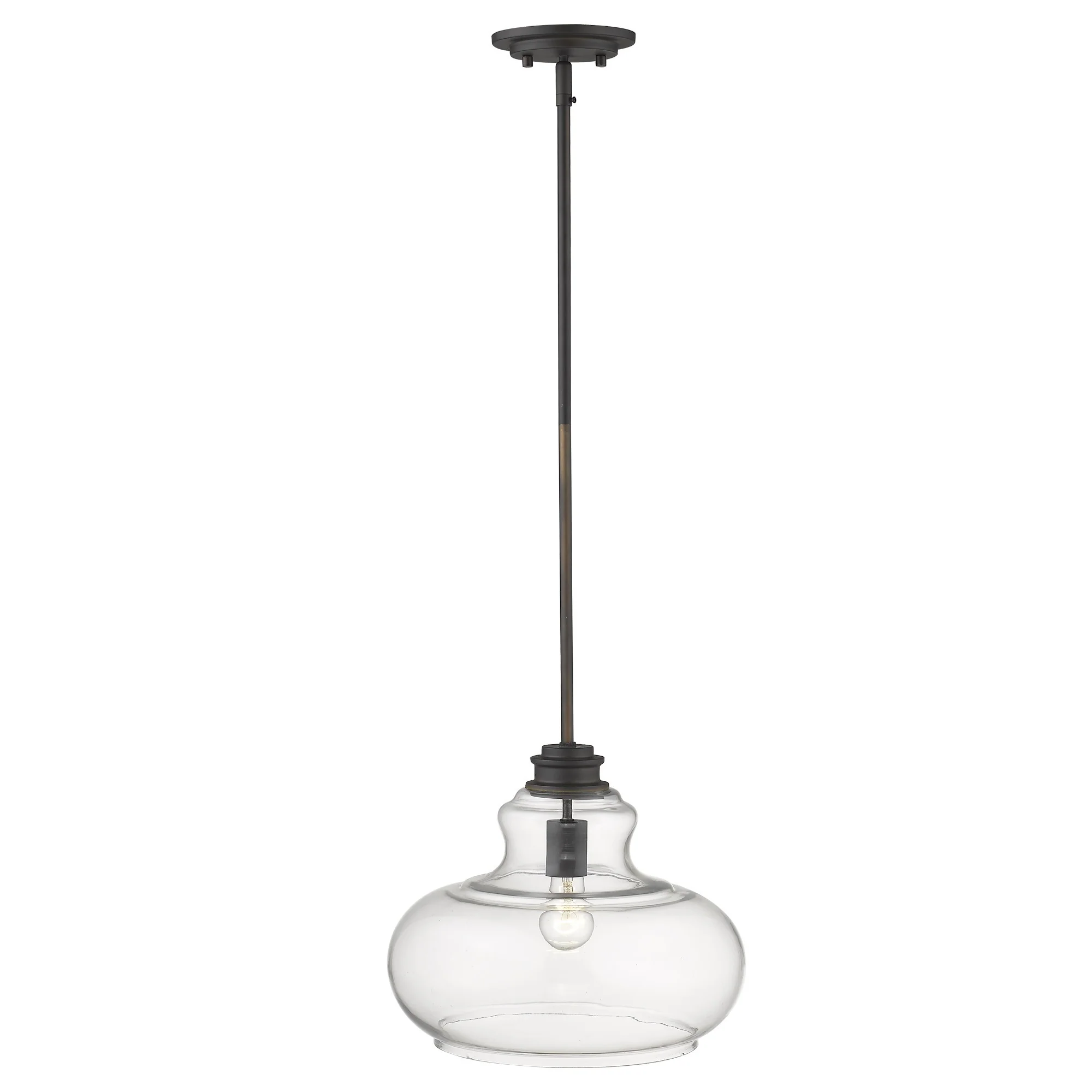Torrel 1-Light Oil-Rubbed Bronze Pendant By Homeroots - Image 4