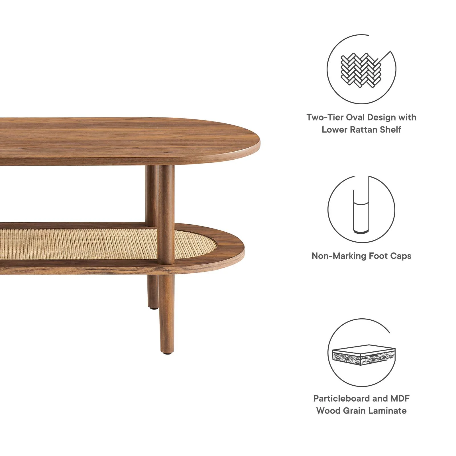 Torus Oval Coffee Table By Modway - EEI-6526 - Image 14