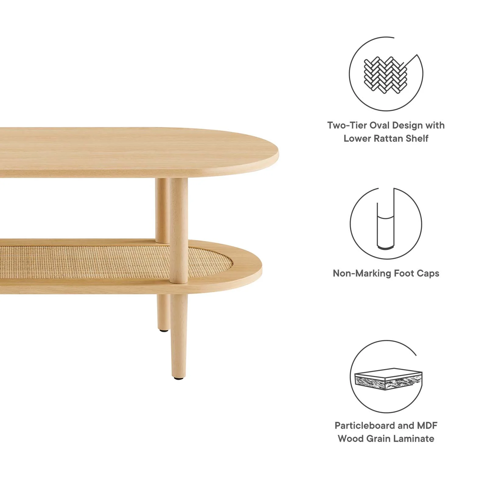 Torus Oval Coffee Table By Modway - EEI-6526 - Image 6