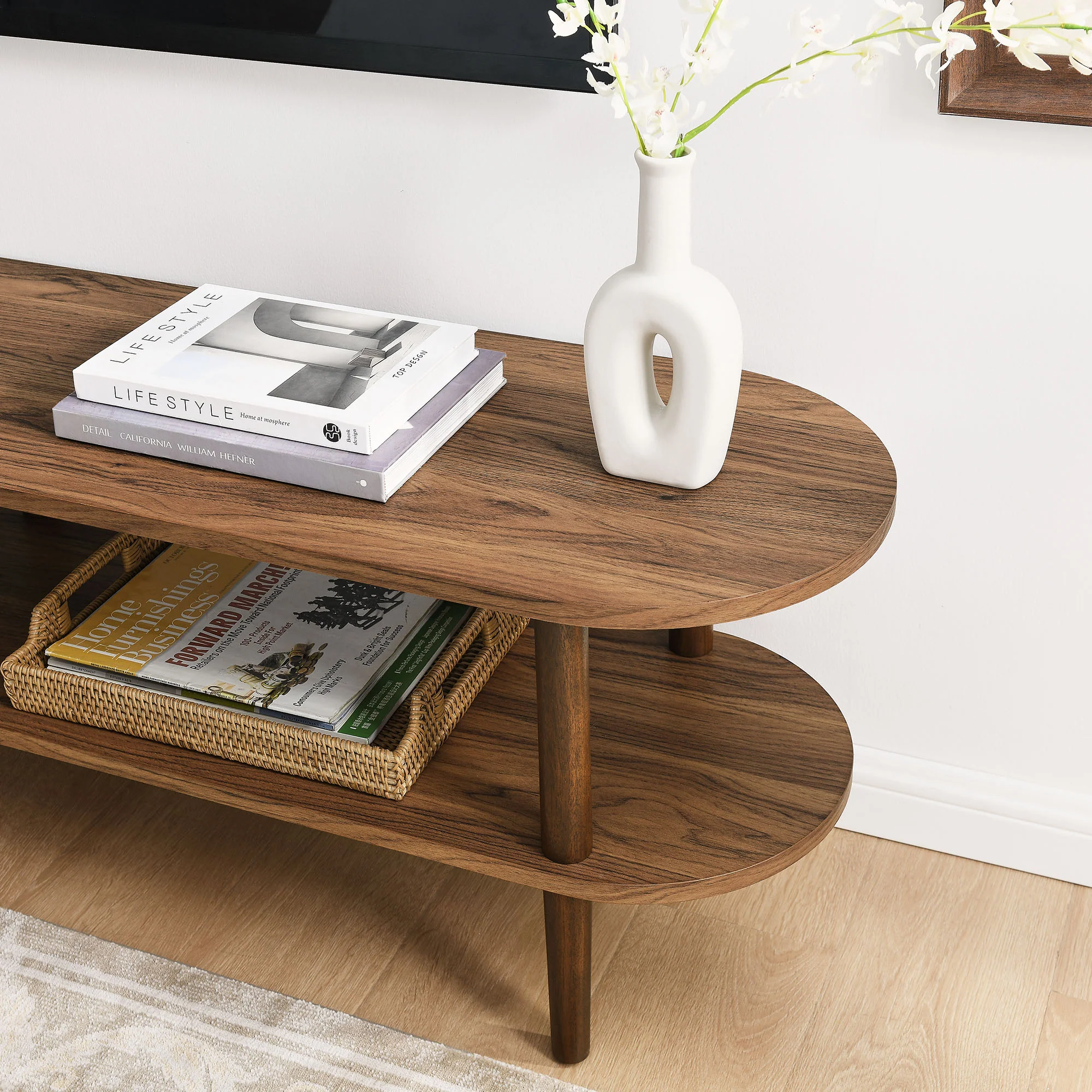Torus Oval Wood TV Stand by Modway - Image 15