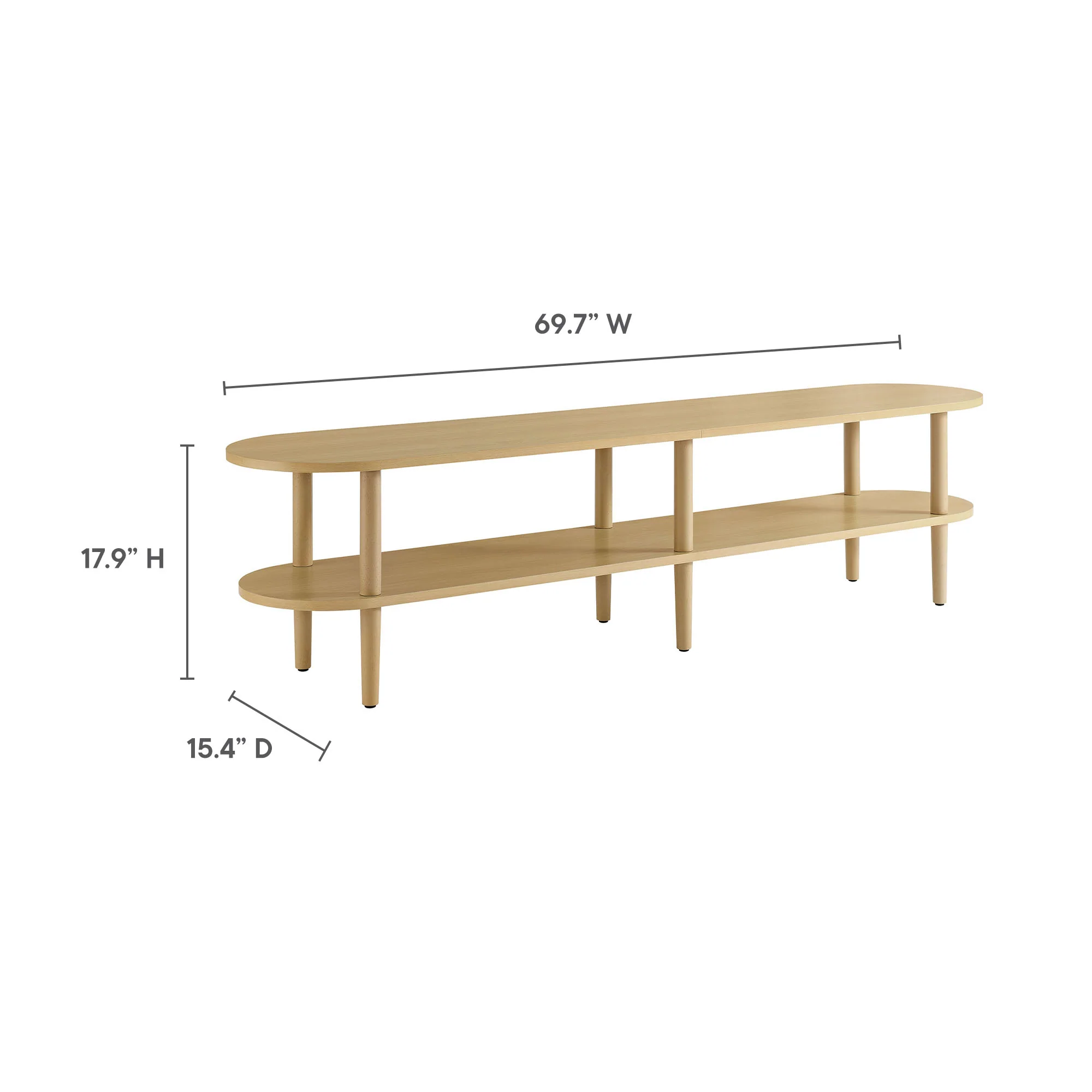 Torus Oval Wood TV Stand by Modway - Image 9