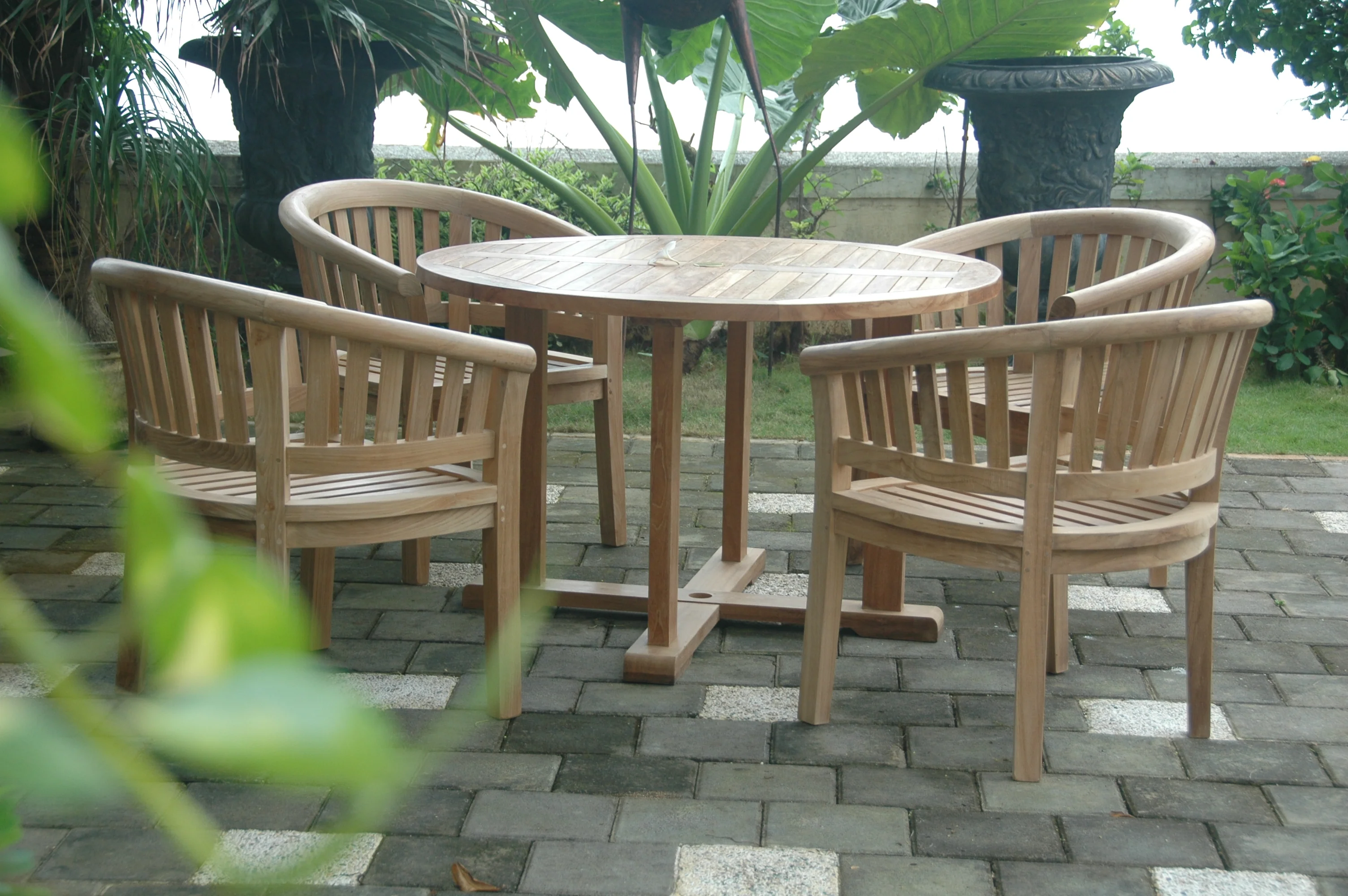 Tosca 5-Pieces Dining Table Set By Anderson Teak - Image 2