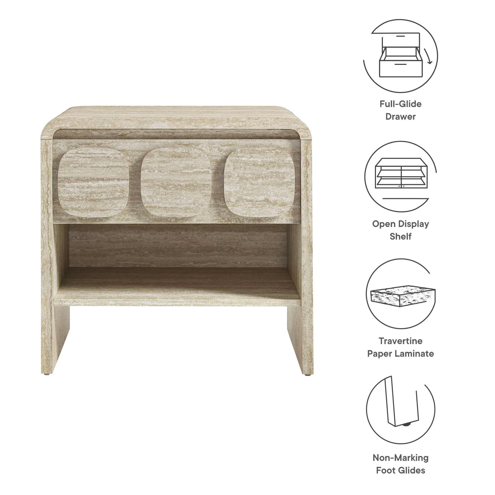 Toscana 1-Drawer Nightstand by Modway - Image 17