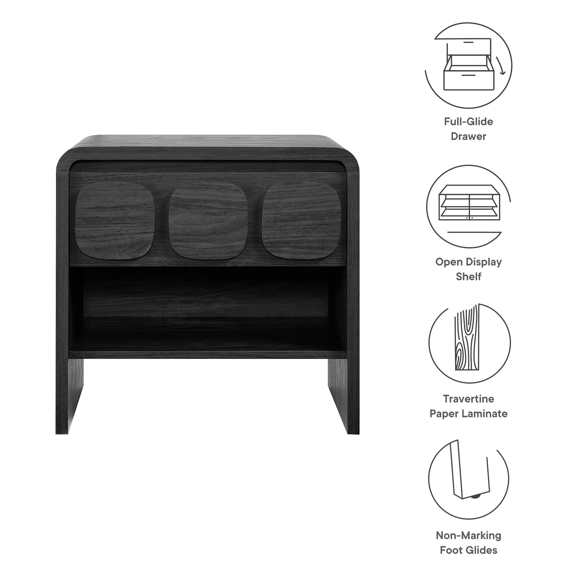 Toscana 1-Drawer Nightstand by Modway - Image 8