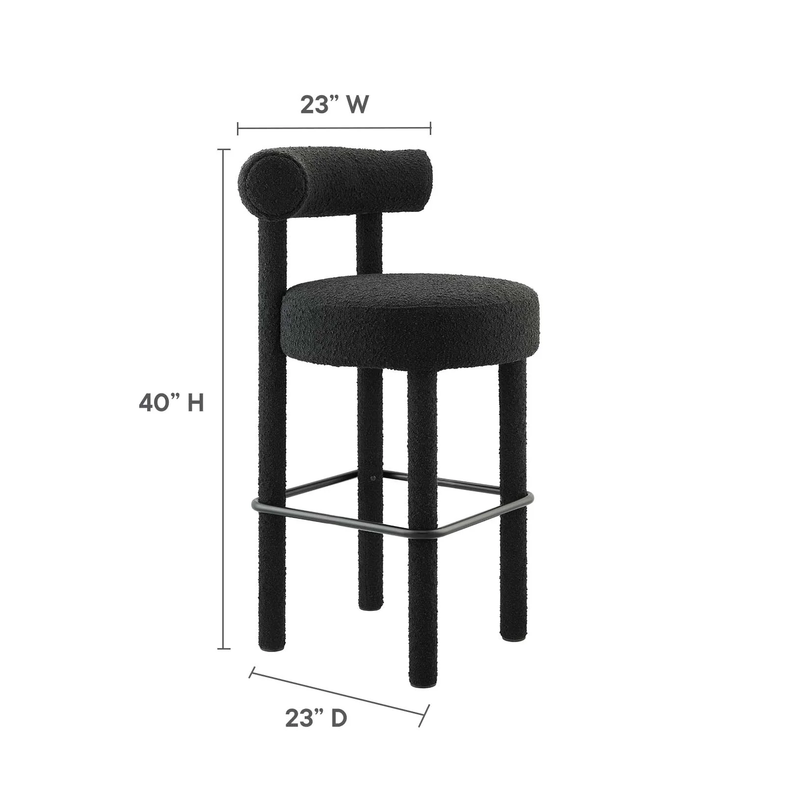 Toulouse Boucle Fabric Bar Stool By Modway - EEI-6385 - Image 8