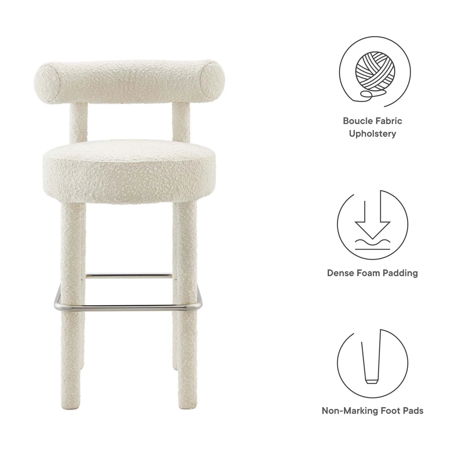 Toulouse Boucle Fabric Bar Stool - Set of 2 By Modway - EEI-6709 - Image 19