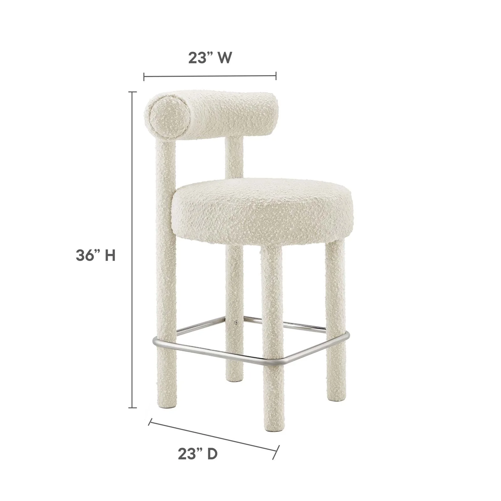 Toulouse Boucle Fabric Counter Stool By Modway - EEI-6383 - Image 16
