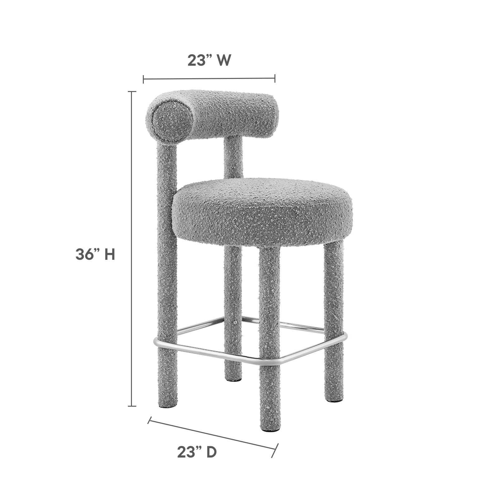 Toulouse Boucle Fabric Counter Stool By Modway - EEI-6383 - Image 24