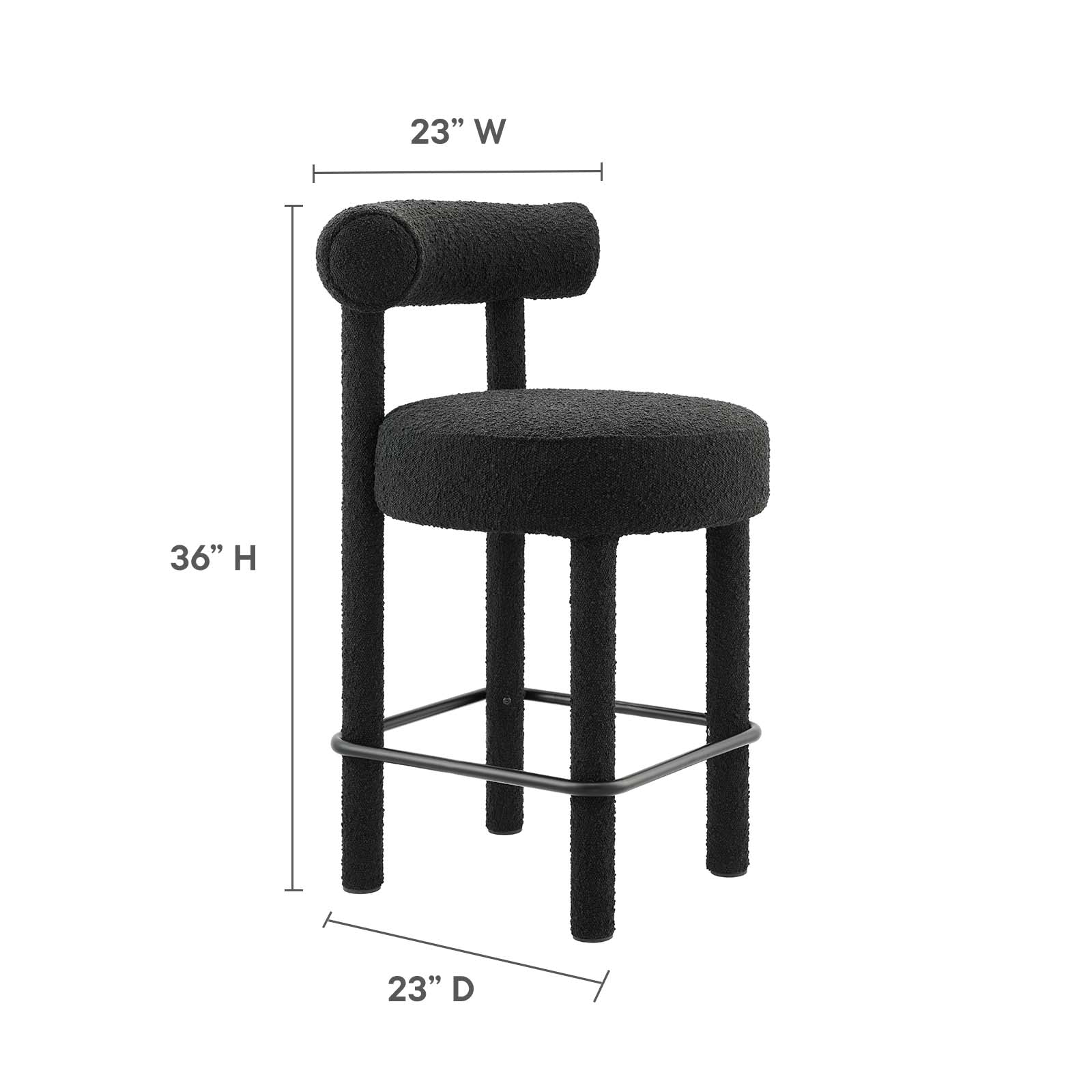 Toulouse Boucle Fabric Counter Stool - Set of 2 By Modway - EEI-6707 - Image 10