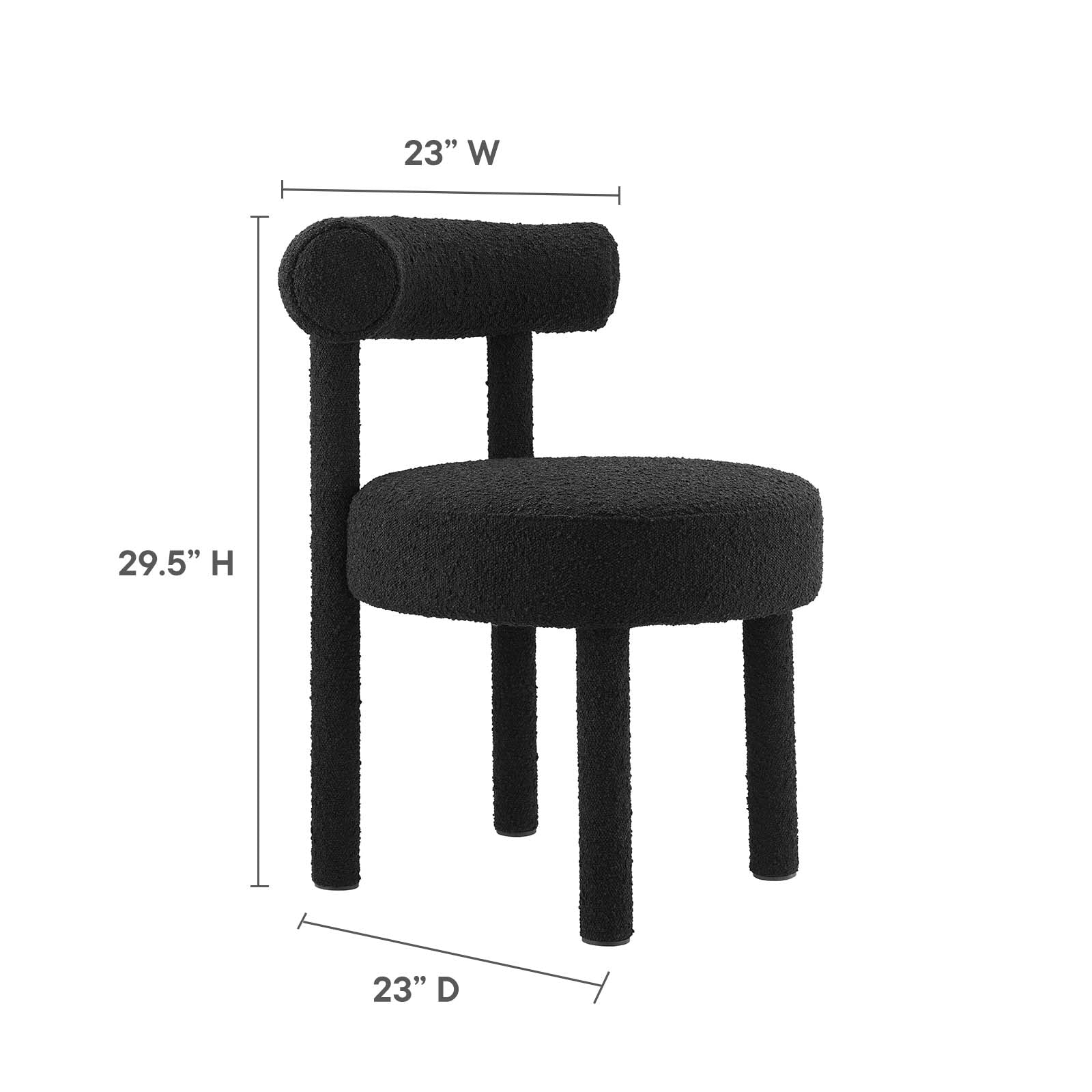 Toulouse Boucle Fabric Dining Chair By Modway - EEI-6387 - Image 8