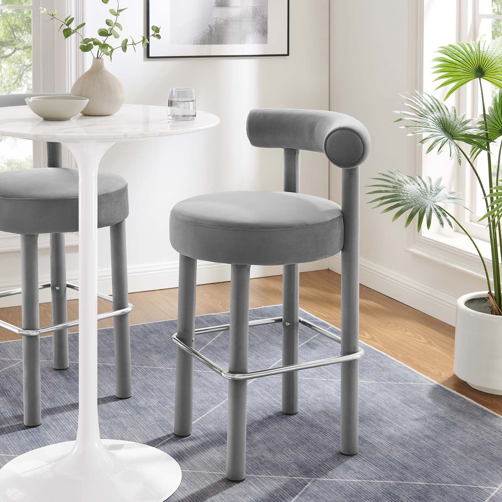 Toulouse Performance Velvet Bar Stool - Set of 2 By Modway - EEI-6710 - Image 12
