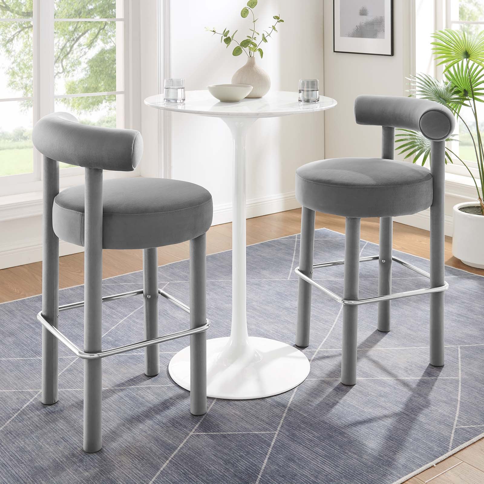 Toulouse Performance Velvet Bar Stool - Set of 2 By Modway - EEI-6710 - Image 13